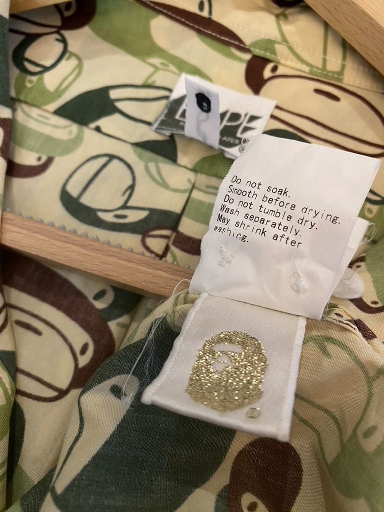 Bape Baby Milo by A Bathing Ape Toy Faces Camo Button Up Shirt Size US M / EU 48-50 / 2 - 9 Thumbnail