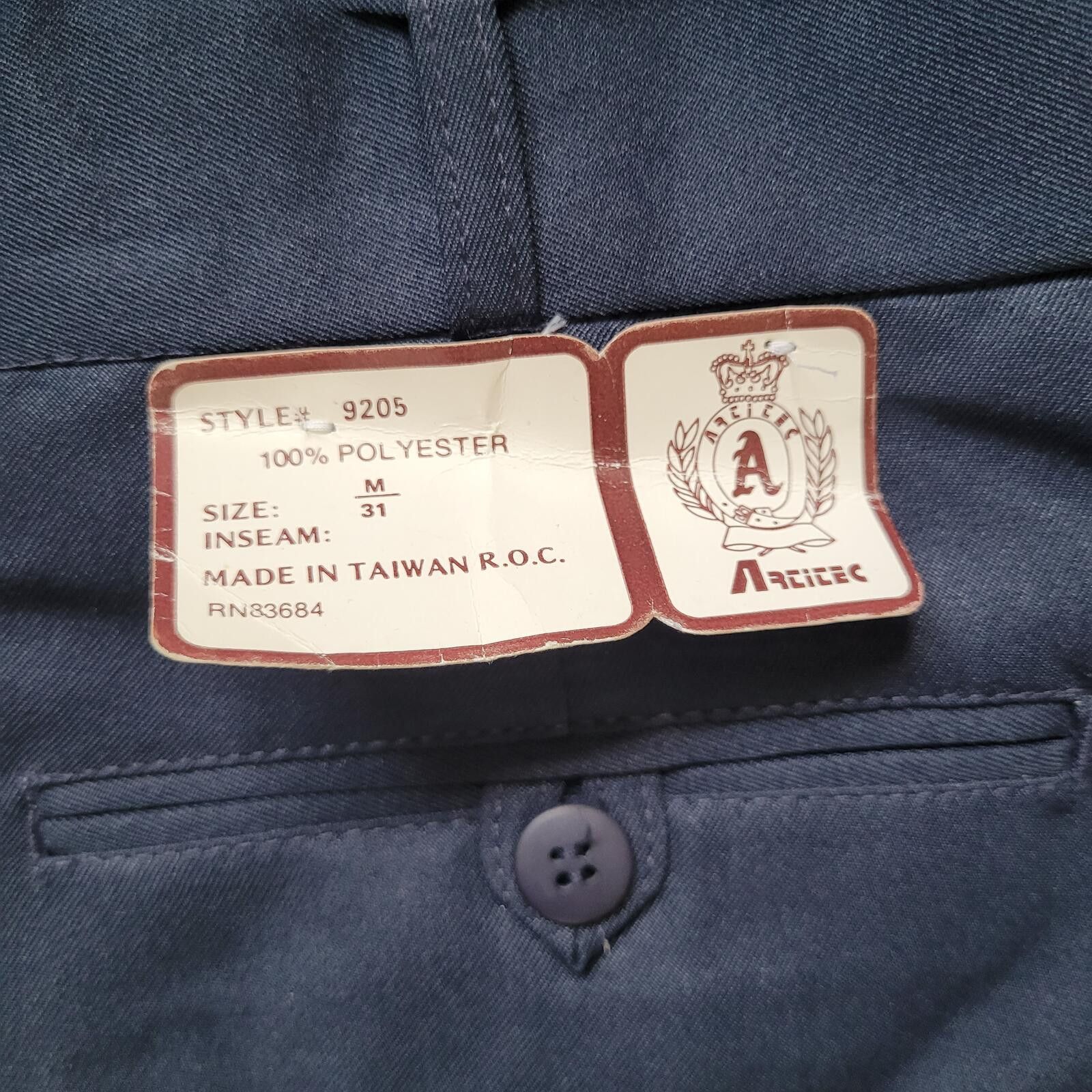 Other Vintage Artitec Men’s 31x30 Navy Dress Pants Pleated - New Size 38R - 3 Thumbnail