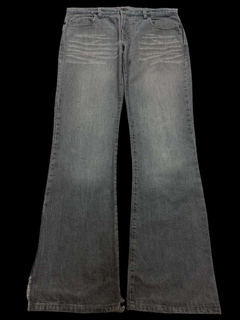 Japanese Brand FLARED 90s Style SPF Mudwash Insane Distressed Bootcut Jean Size US 36 / EU 52 - 1 Thumbnail