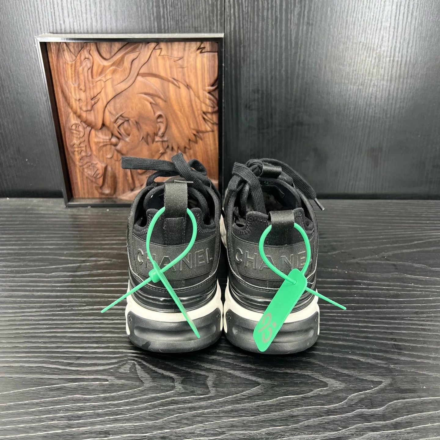 Chanel Chanel Black Logo Women's Sneakers 38 Size US 7 / IT 37 - 5 Thumbnail