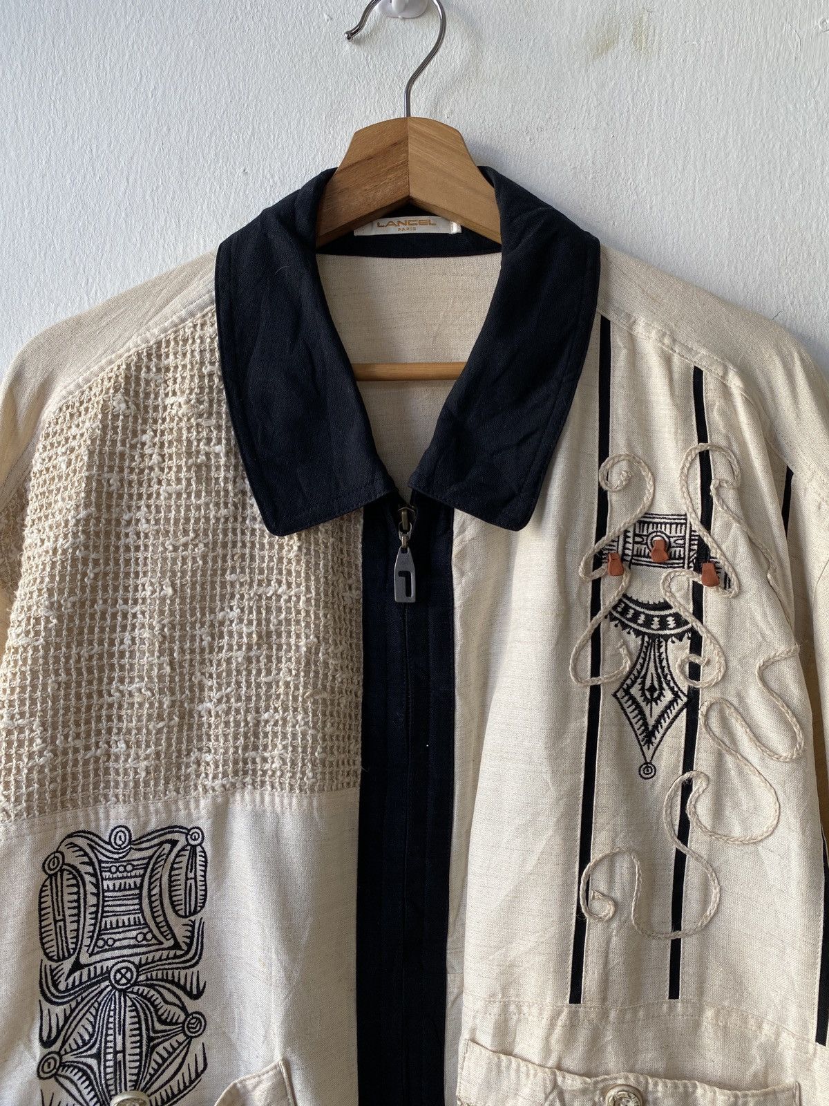 Lancel × Vintage Vintage 90s Lancel Zipper Jacket Size US L / EU 52-54 / 3 - 5 Thumbnail