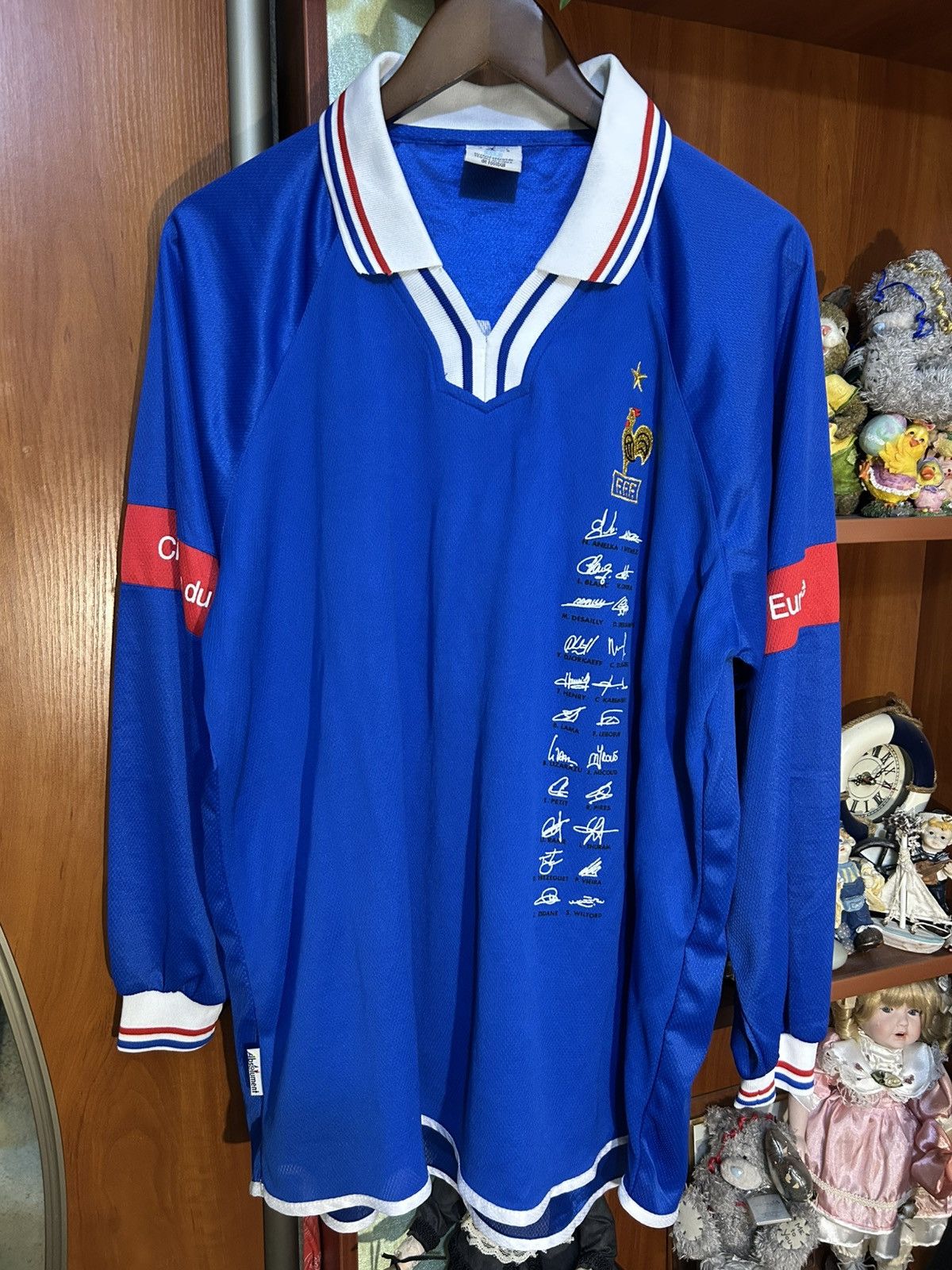 Vintage FRANCE 1998 Autographs Long sleeve JERSEY #10 ZIDANE