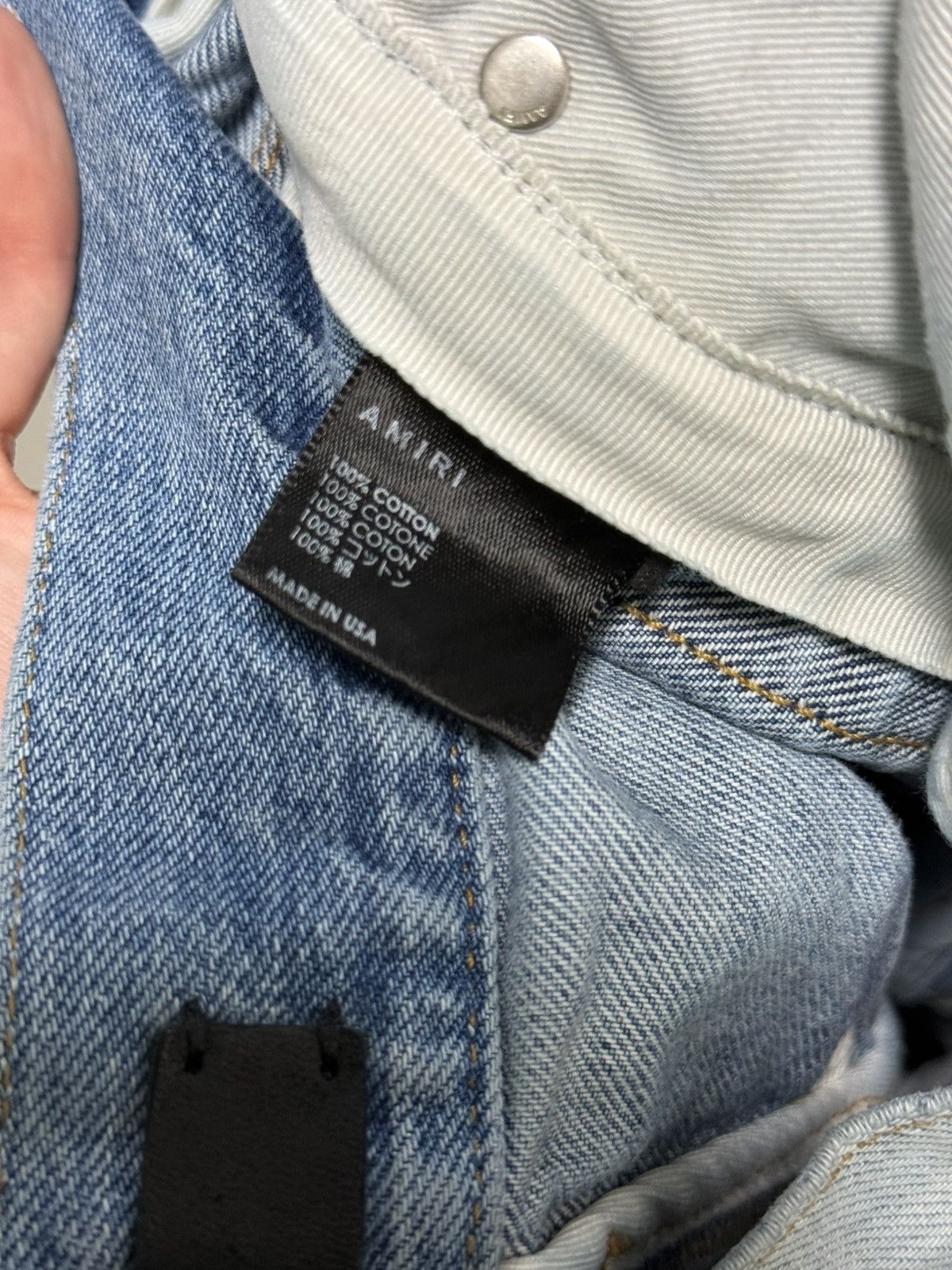 Amiri Amiri Logo light blue distressed Denim jeans Size US 32 / EU 48 - 7 Thumbnail