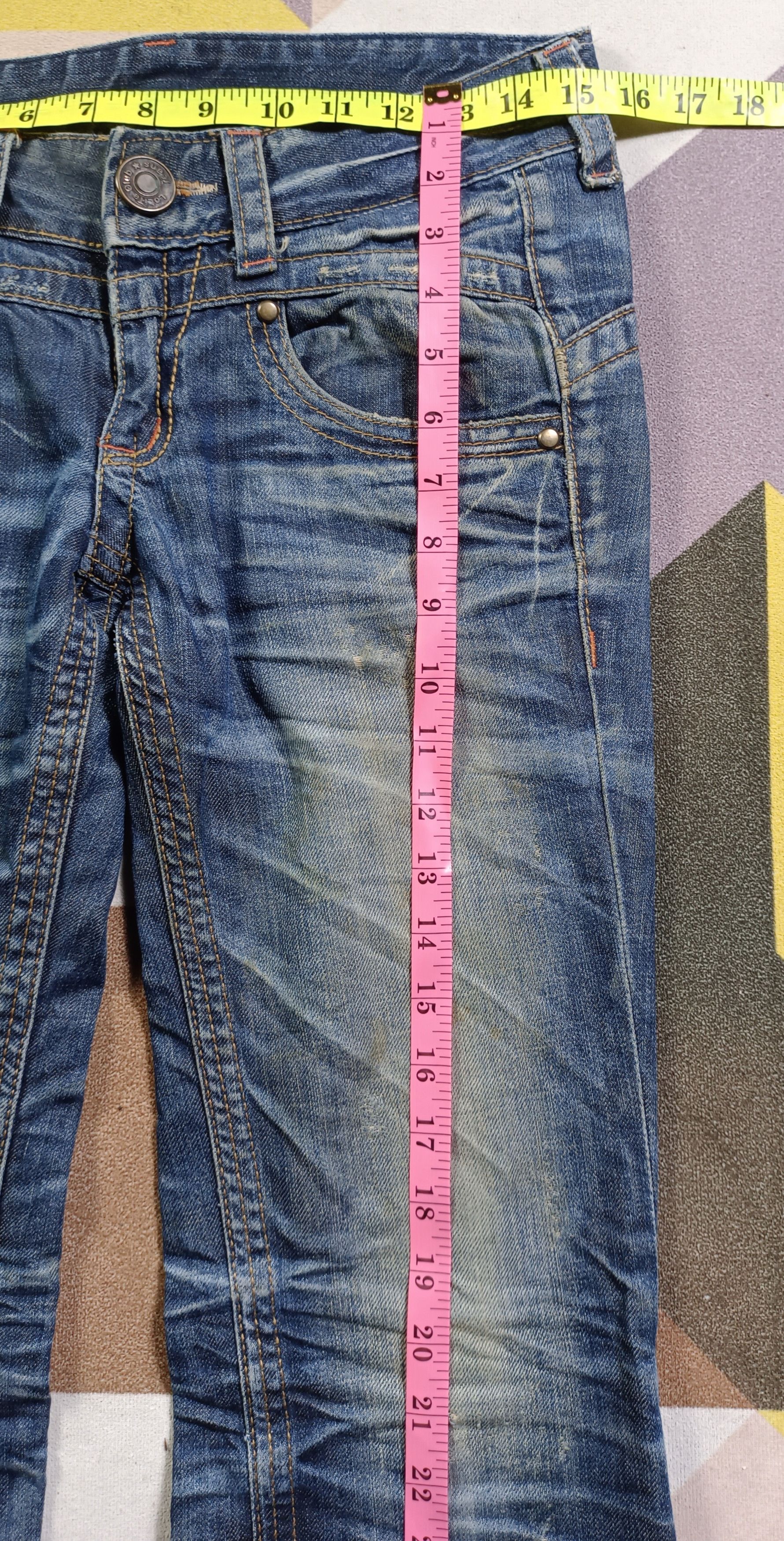 If Six Was Nine 🔥🔥LOLITA Exotic Vtg Denim Super Flare Distressed Jeans Size US 31 - 23 Thumbnail