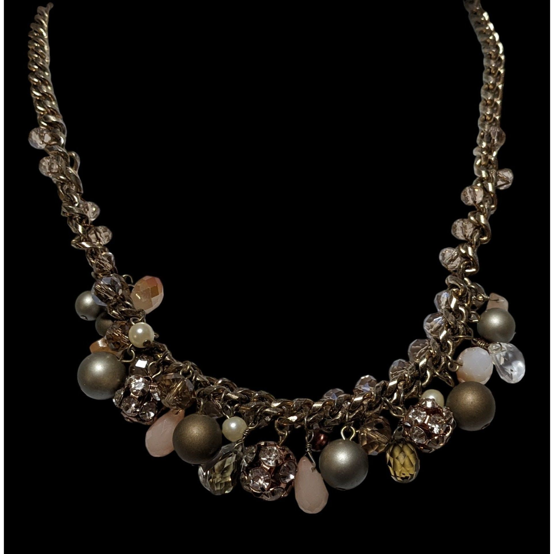 Loft Glam Ann Taylor Loft Gold Beaded Fringe Necklace Size ONE SIZE - 2 Thumbnail