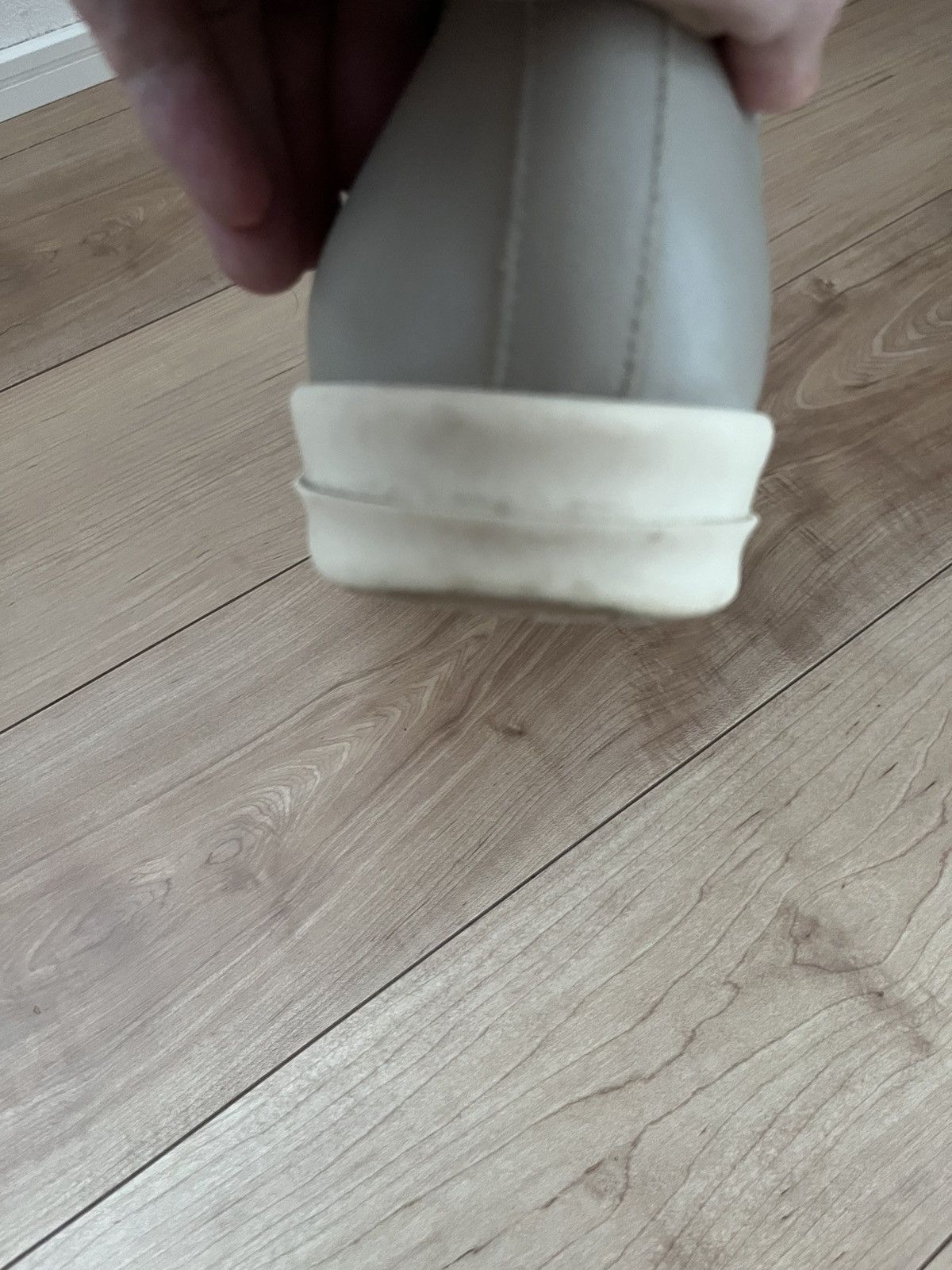 Rick Owens High-Top Leather Sneakers Pearl/Milk Size US 10 / EU 43 - 7 Thumbnail