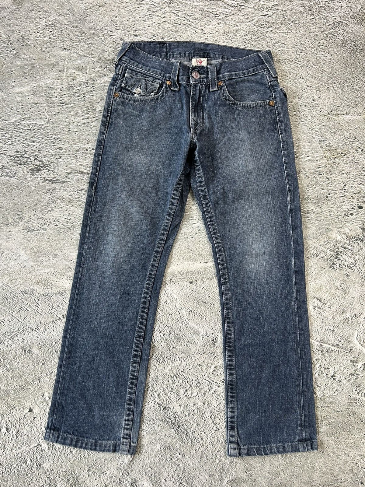 True Religion × Vintage True Religion vintage jeans navy blue thick stitching Y2K Size US 29 - 6 Thumbnail