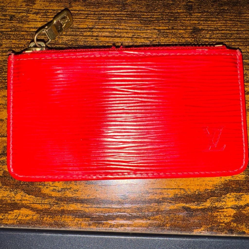 Louis Vuitton Louis Vuitton Red Epi Leather Pochette Cles Size ONE SIZE - 1 Thumbnail