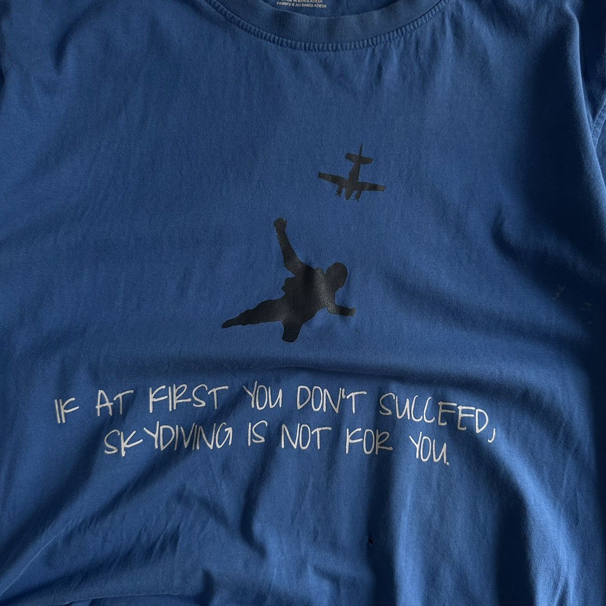 Japanese Brand × Vintage Vintage Japanese Style Joke T-shirts Humor Skydiving Y2K Size US XL / EU 56 / 4 - 7 Thumbnail