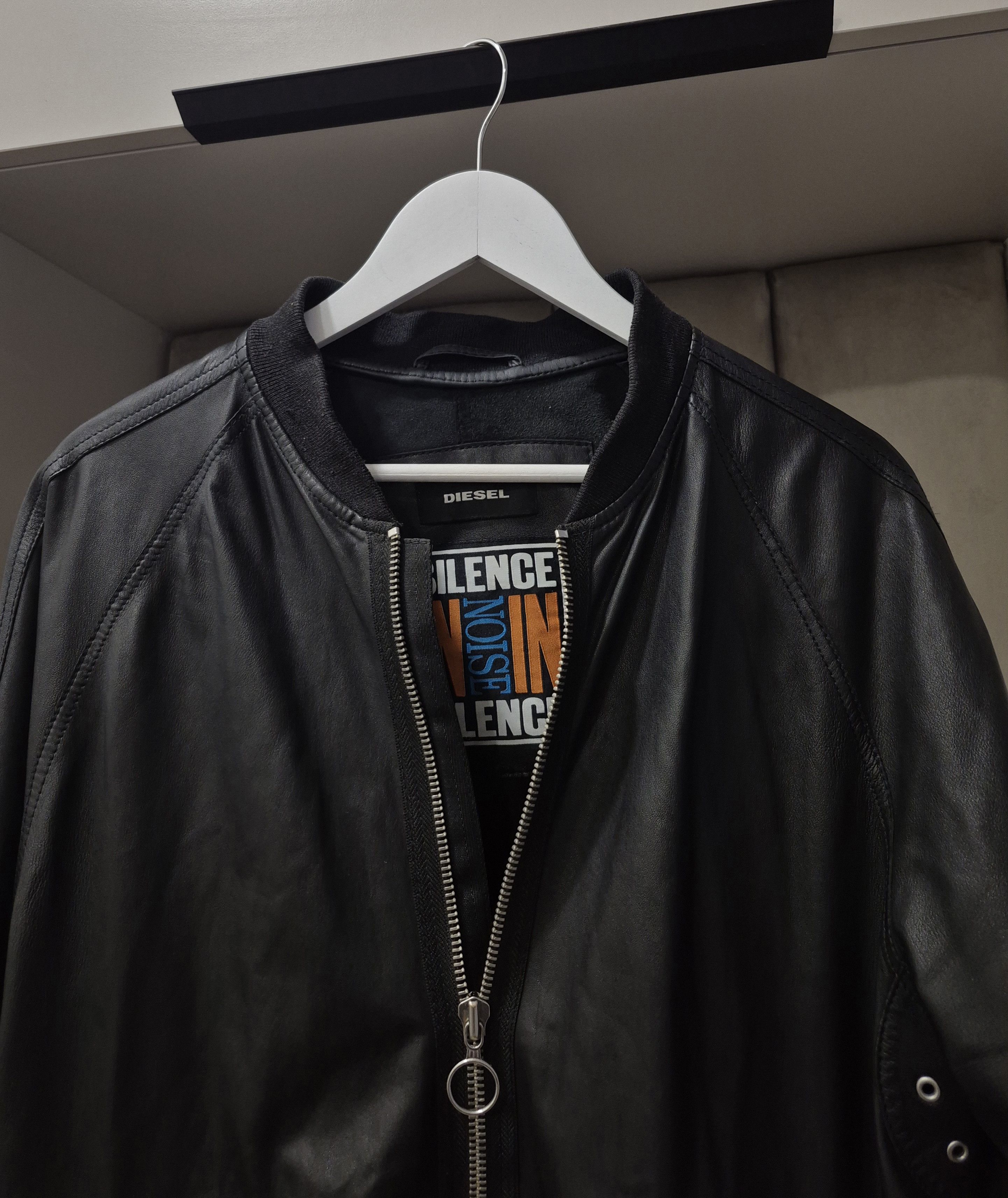 Diesel Diesel men leather bomber jacket Size US XL / EU 56 / 4 - 3 Thumbnail