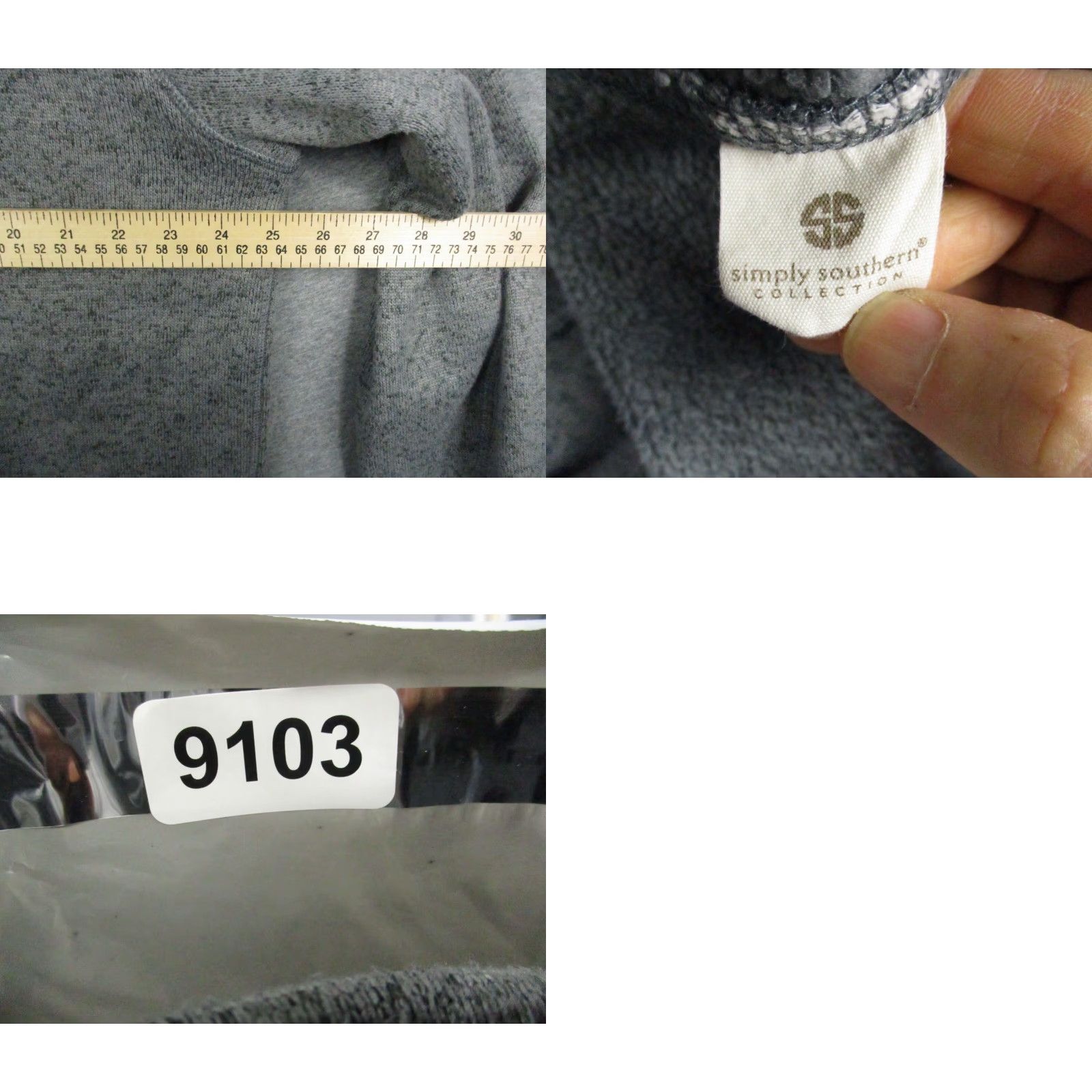 Vintage VINTAGE Simply Southern 1/4 Zip Pullover Sweater XXL Womens Heather Gray Fleece Size XXL / US 16-18 / IT 52-54 - 8 Thumbnail