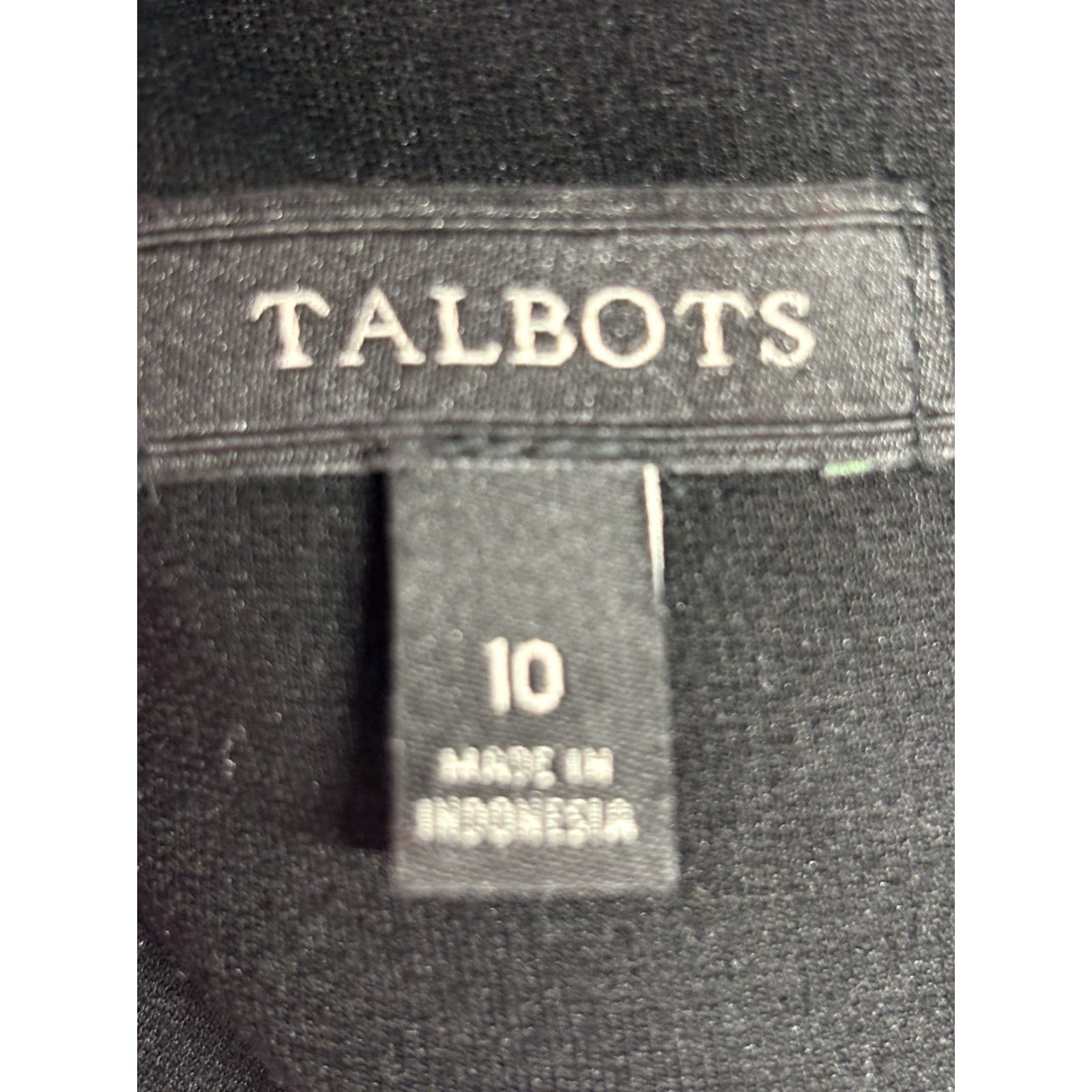 Talbots VINTAGE Talbots Sheath Dress 10 Black Sleeveless Pencil Knee Length Womens Size L / US 10 / IT 46 - 6 Thumbnail