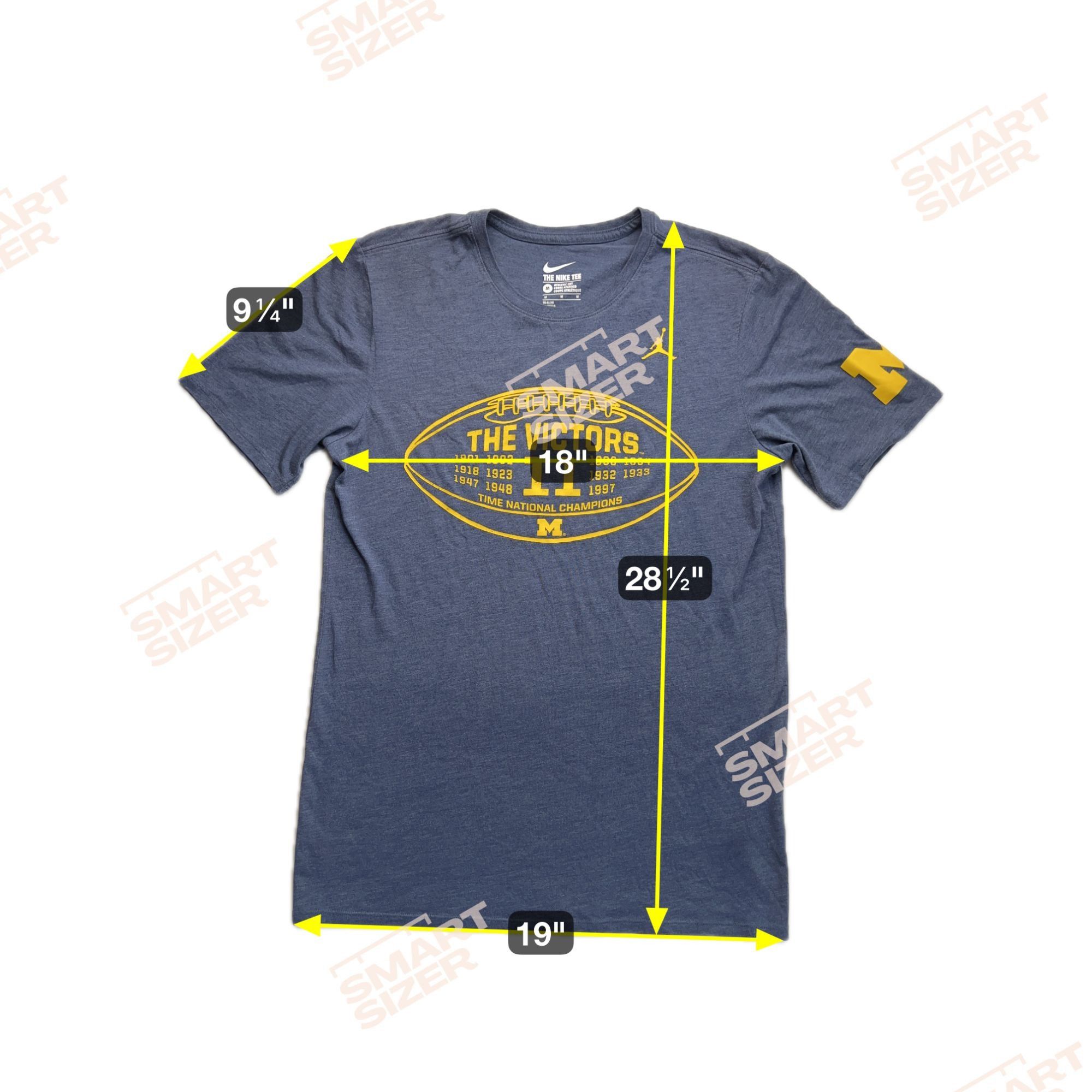 Nike University Of Michigan Football UMICH 11x National Champs M Size US M / EU 48-50 / 2 - 5 Thumbnail