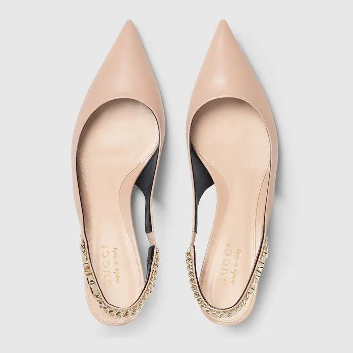 Gucci o1loc1c0226 782832 Signoria Slingback Pumps in Light Pink Size US 5.5 / IT 35.5 - 5 Thumbnail