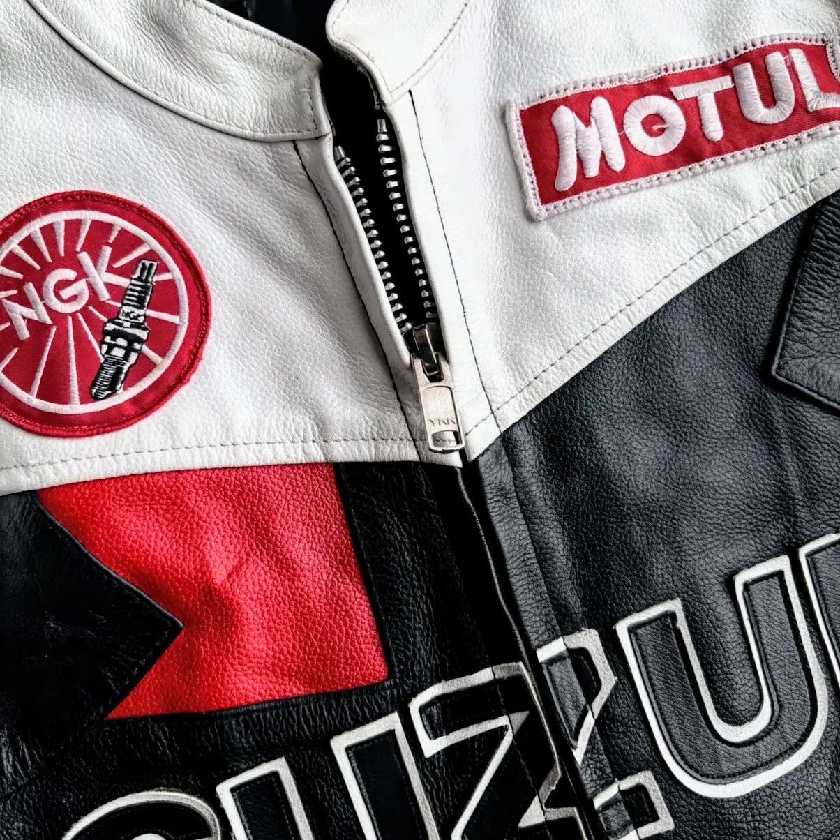 Other Vintage Suzuki Racing Leather Motorcycle jacket Black/Blue Size US XXL / EU 58 / 5 - 3 Thumbnail