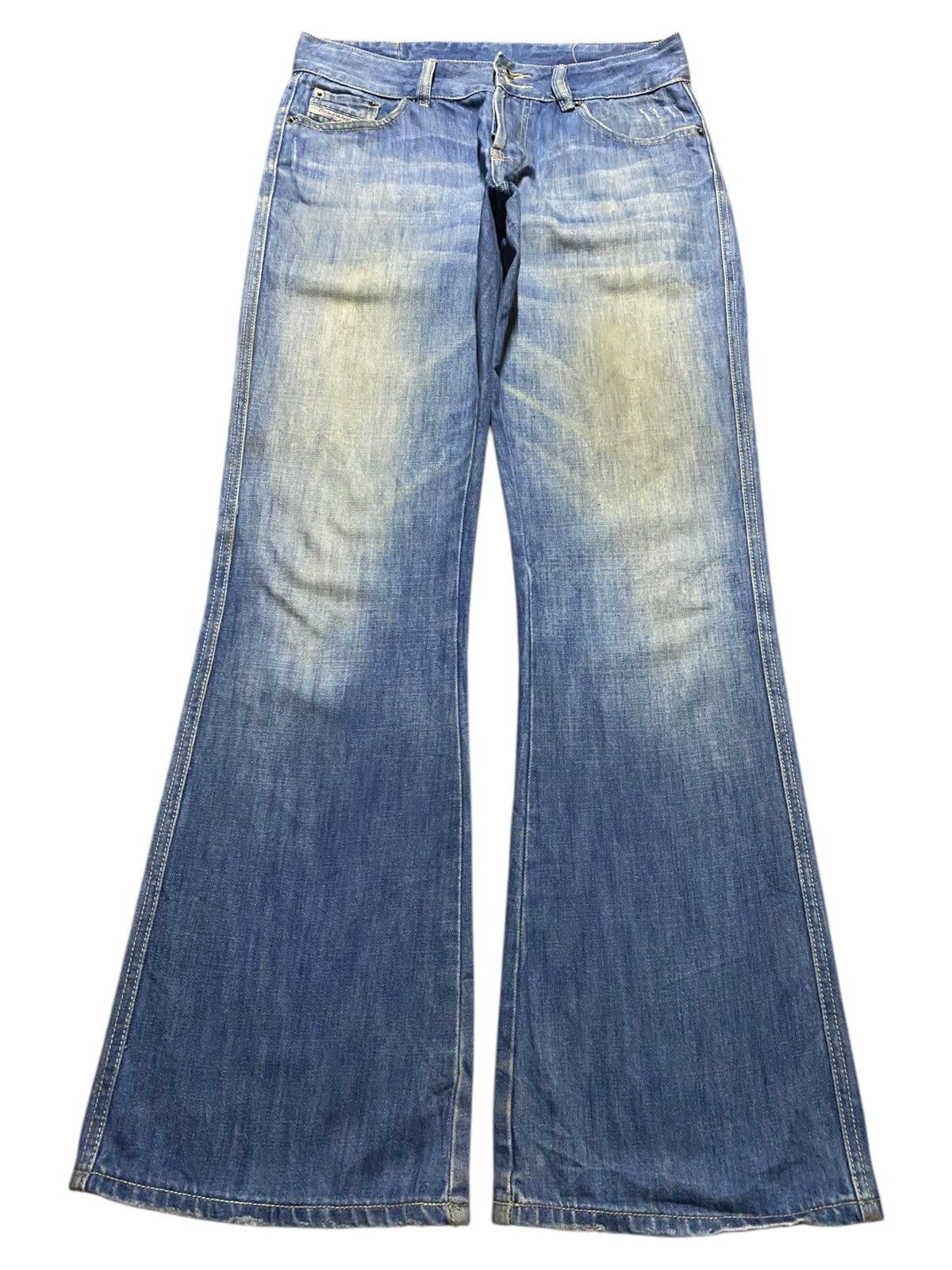 Tornado Mart Vintage Diesel Faded Wash Flare Style Jeans Size US 30 / EU 46 - 1 Thumbnail