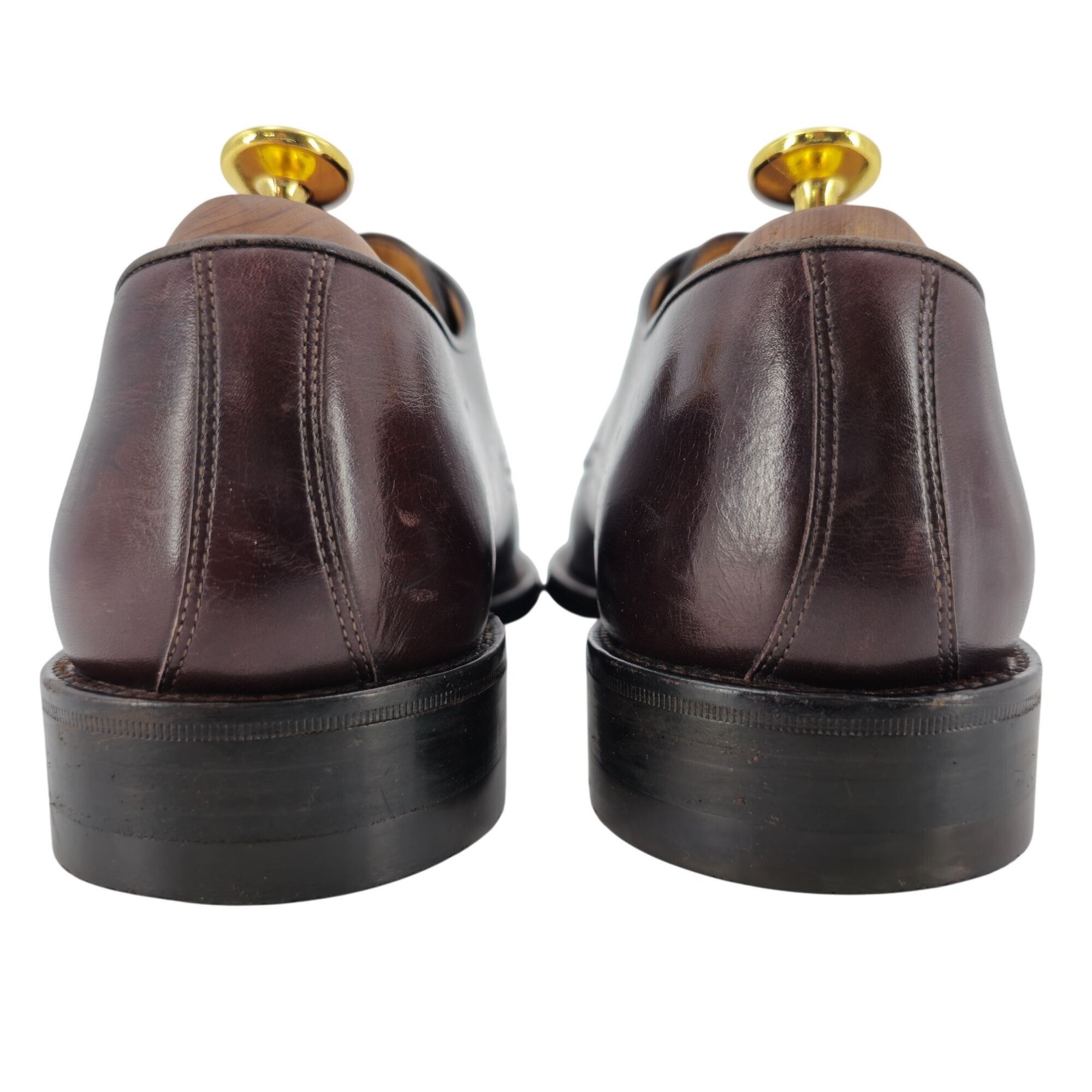 Testoni A. Testoni Italy Mens 8.5 Brown Leather Dress Shoes Oxfords Size US 8.5 / EU 41-42 - 7 Thumbnail