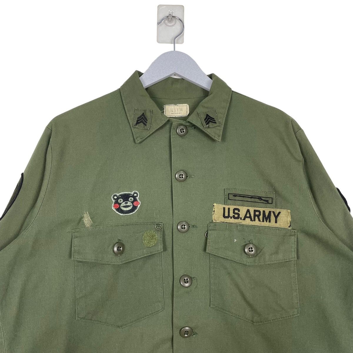 Vintage 💥VINTAGE OG ARMY US MILITARY SHIRT Size US L / EU 52-54 / 3 - 2 Thumbnail