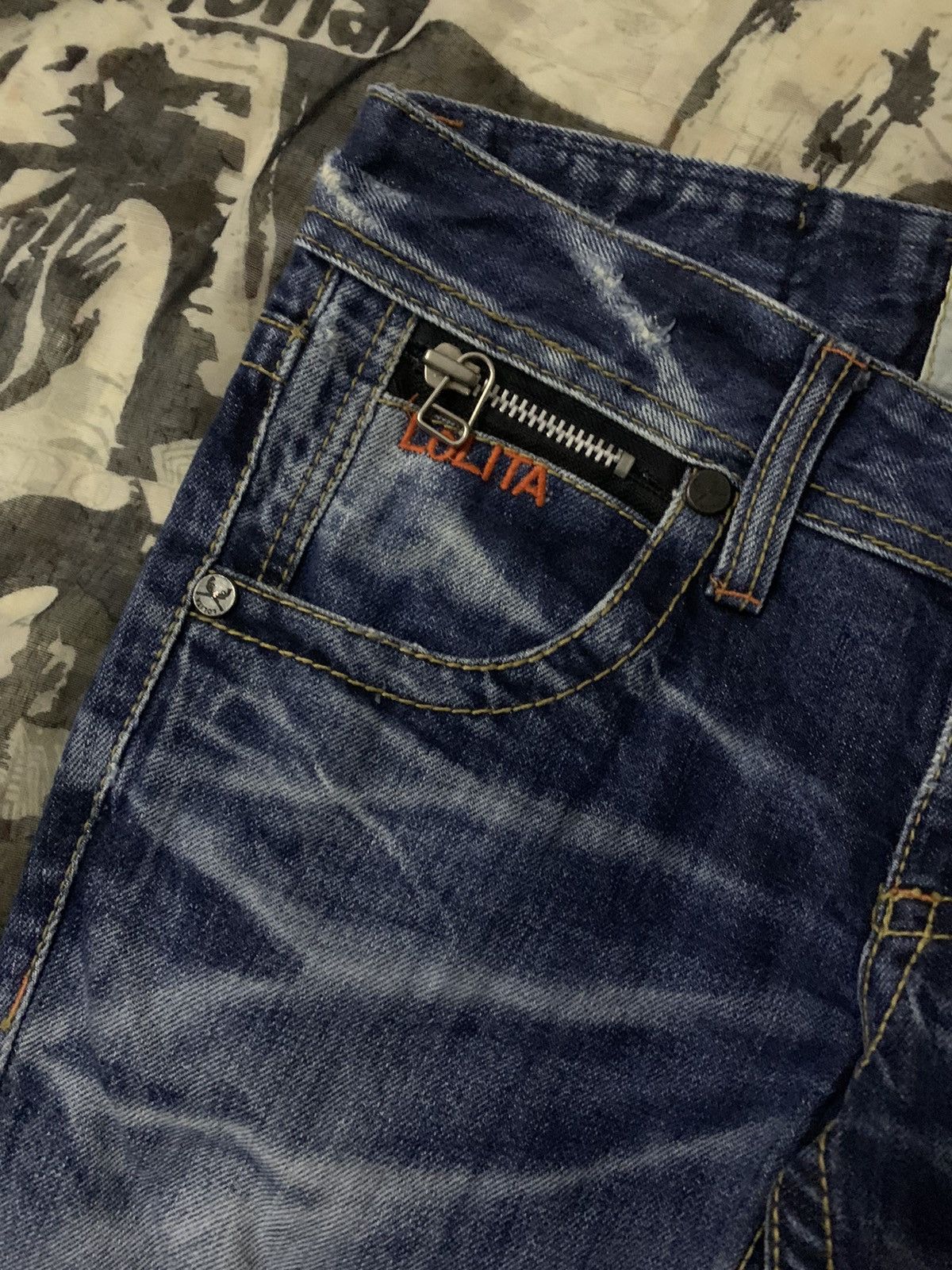 Hysteric Glamour 💥 Japanese Flare Lolita Yoshitomo Nara Denim Size 30" / US 8 / IT 44 - 7 Thumbnail