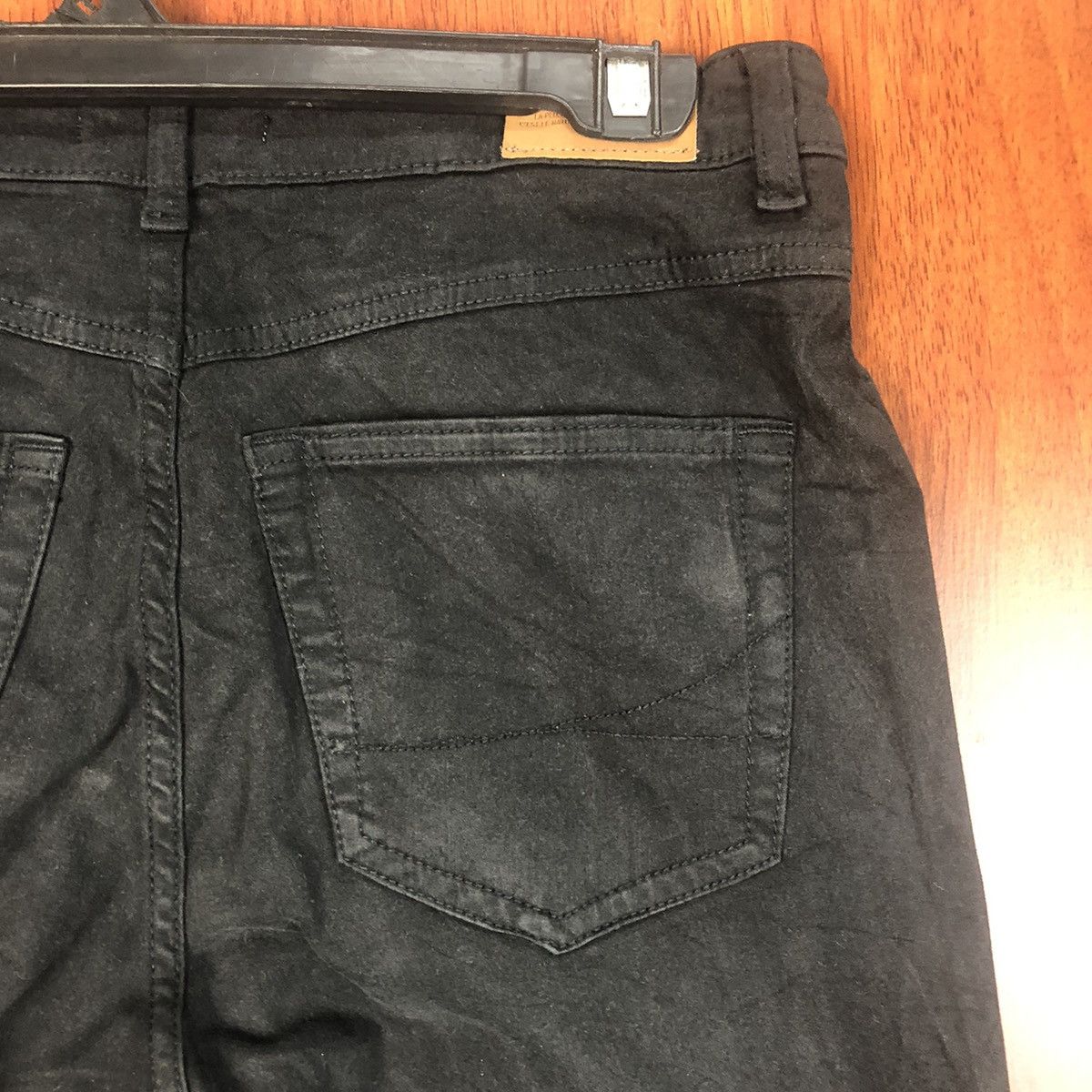 Japanese Brand Something Black Distressed ripped vintage Pants #7517 Size 28" / US 6 / IT 42 - 16 Thumbnail