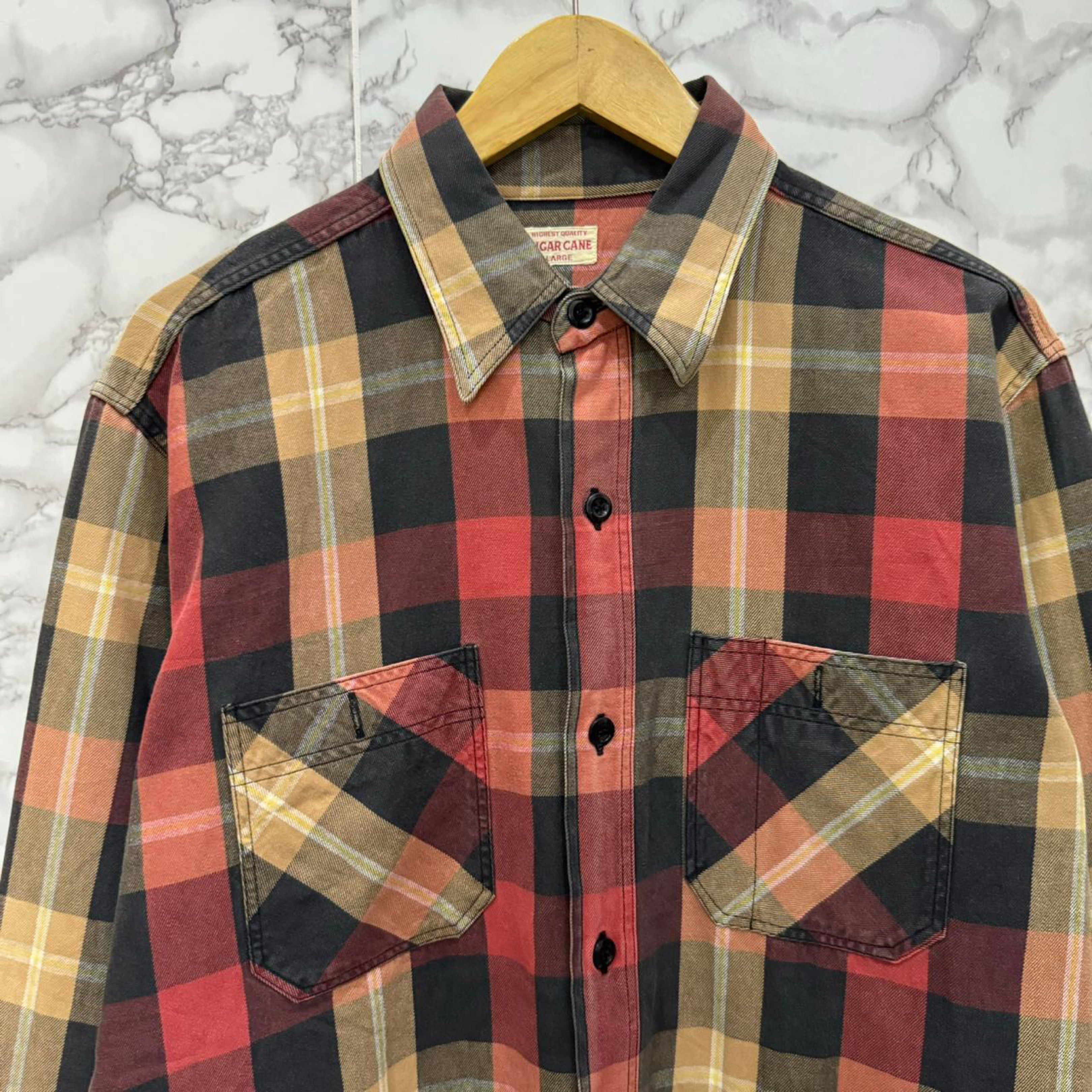 Sugar Cane Vintage Sugar Cane Japan Flannel Plaid Shirt Size US L / EU 52-54 / 3 - 5 Thumbnail