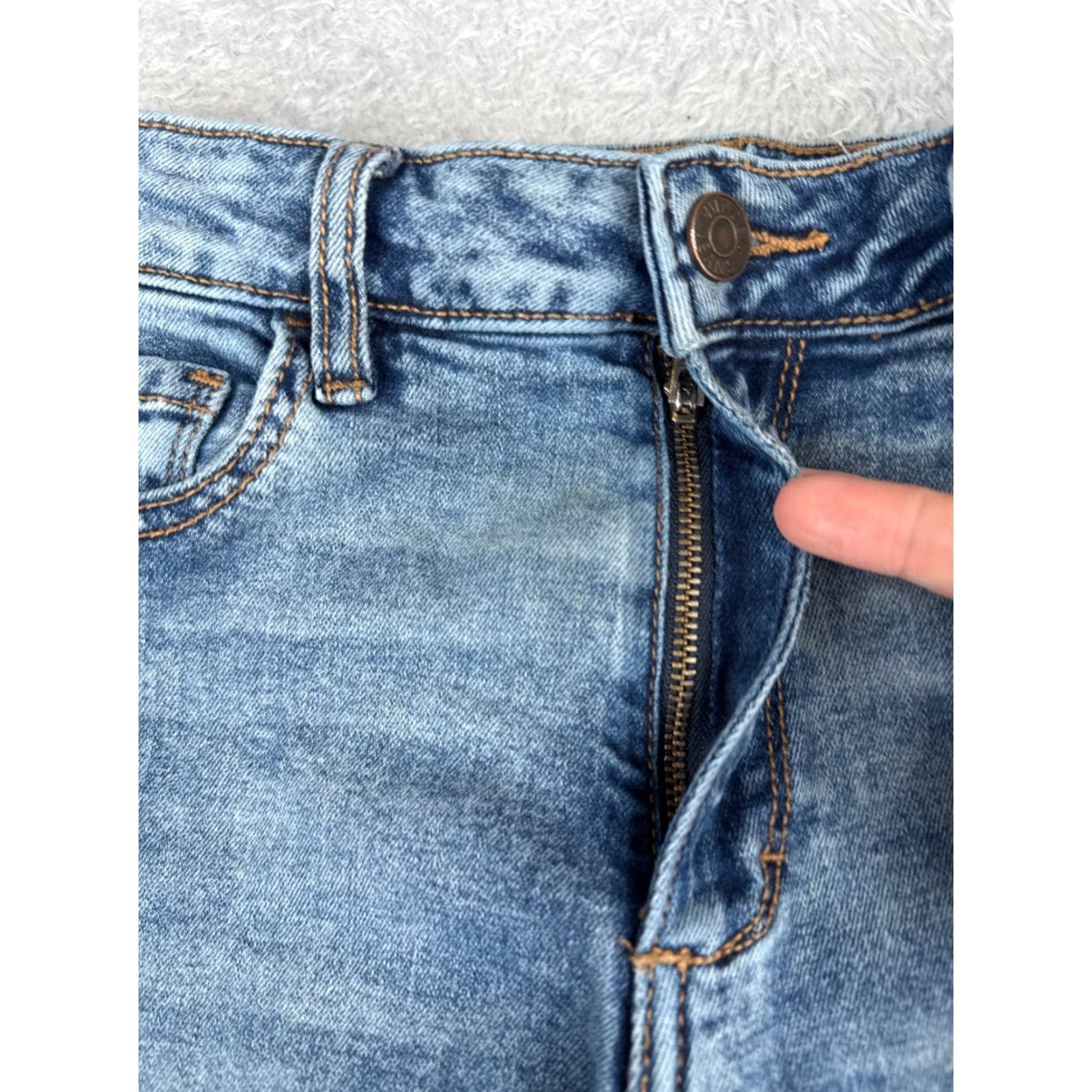 Vintage Hidden Jeans Women 26 Blue Wide-Leg High Rise Cotton Blend Zip Fly 26x25 90s Womens Jeans Size 26" / US 2 / IT 38 - 5 Thumbnail