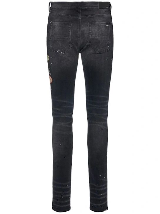 Amiri o1lsvrm0425 Patch Skinny Stretch Denim Jeans in Black Size US 34 / EU 50 - 2 Thumbnail
