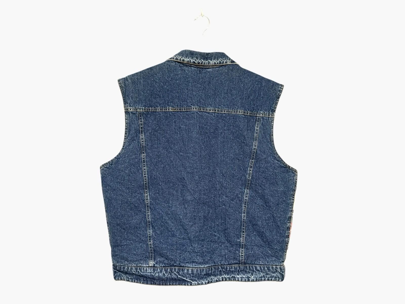 Gap Vintage GAP Denim Plaid Vest Quilted Lined Jacket L Men’s Size US L / EU 52-54 / 3 - 2 Thumbnail