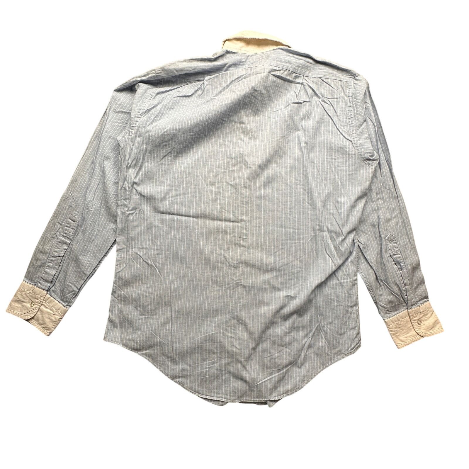 Brooks Brothers VTG Brooks Brothers Pinstripe Long Sleeve Shirt 16-34 Blue Size US L / EU 52-54 / 3 - 2 Thumbnail