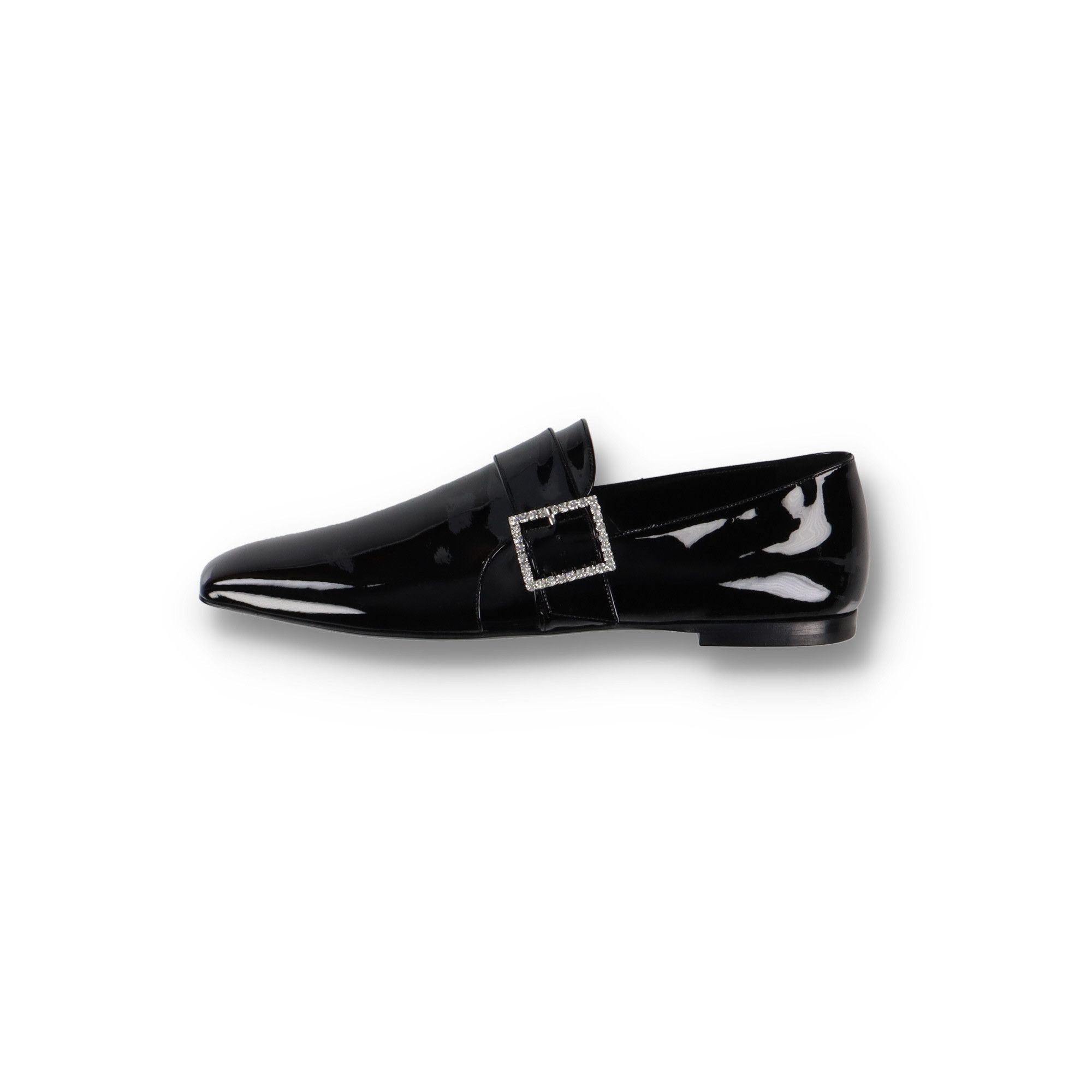Saint Laurent Paris Black Tristan Patent Leather Slipper Loafers Size US 7 / EU 40 - 1 Thumbnail