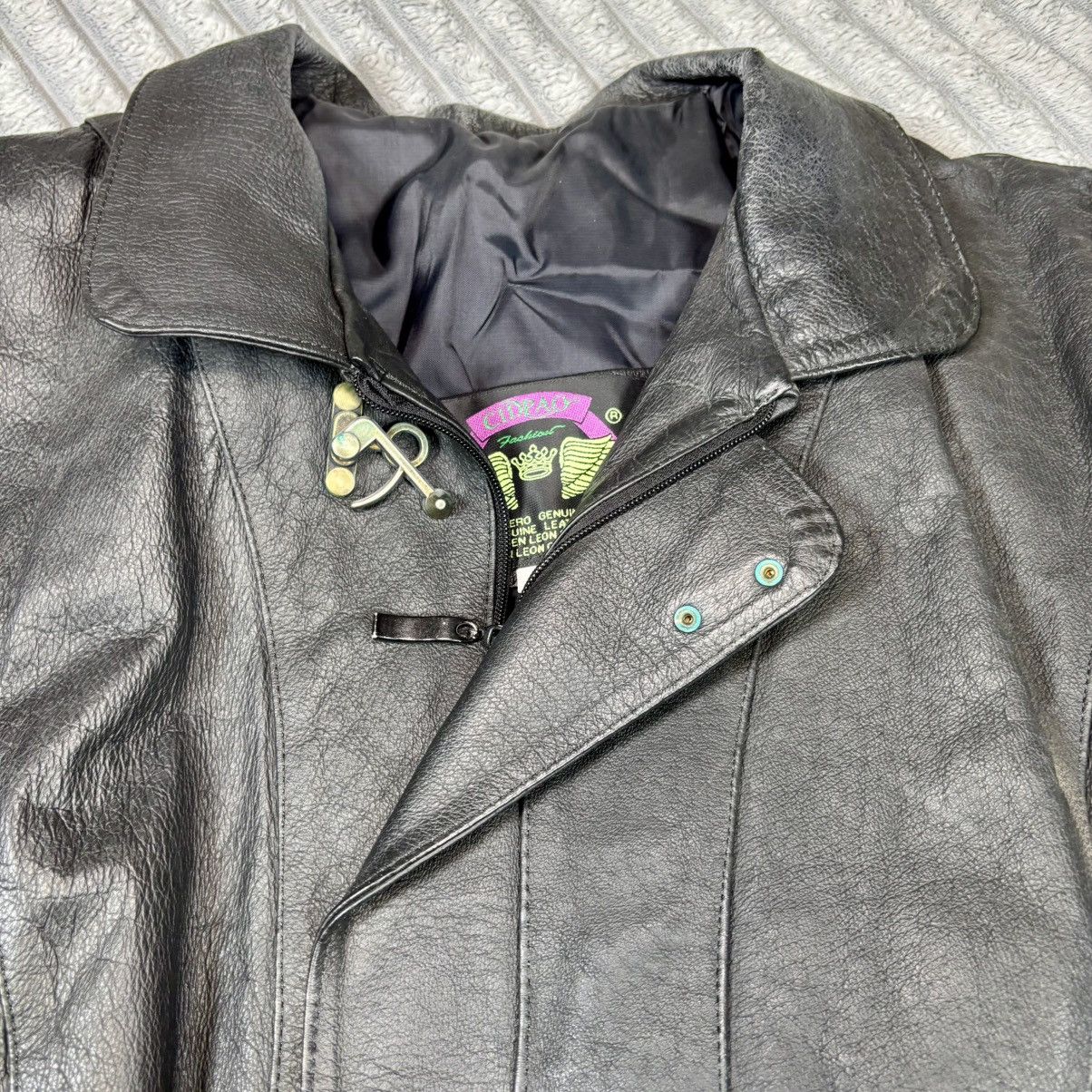 Other CIDPAO Men’s Genuine Leather Jacket L Coat black Zip Snap Size US L / EU 52-54 / 3 - 9 Thumbnail