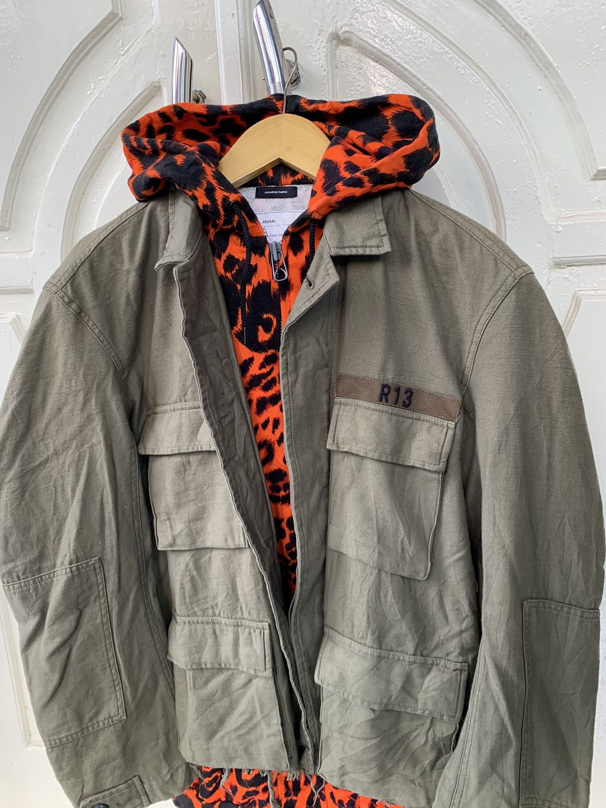 R13 R13 long military jacket leopard hooded Size US L / EU 52-54 / 3 - 2 Thumbnail
