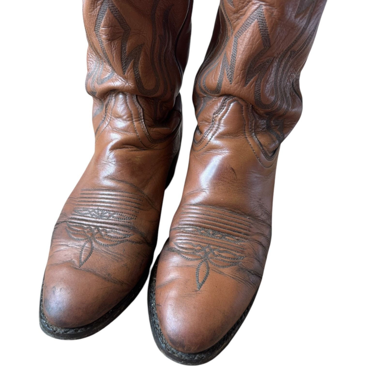 Lucchese Lucchese 2000 Harrison Brown Cowhide Leather Cowboy Boots 9D Size US 9 / EU 42 - 9 Thumbnail