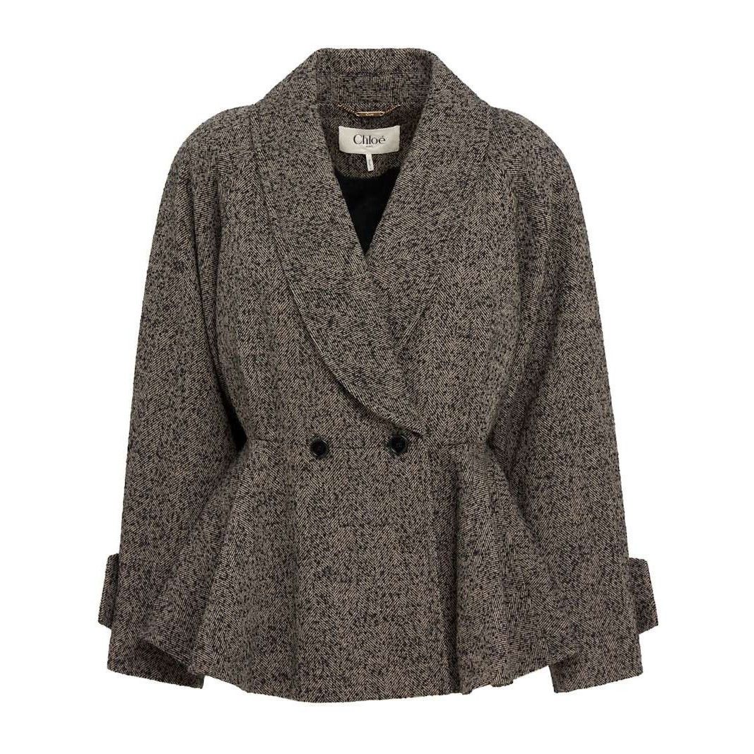 Chloe CHLOE Chevron Beige / Black Wool Jacket New & Authentic (Wom Size M / US 6-8 / IT 42-44 - 1 Preview