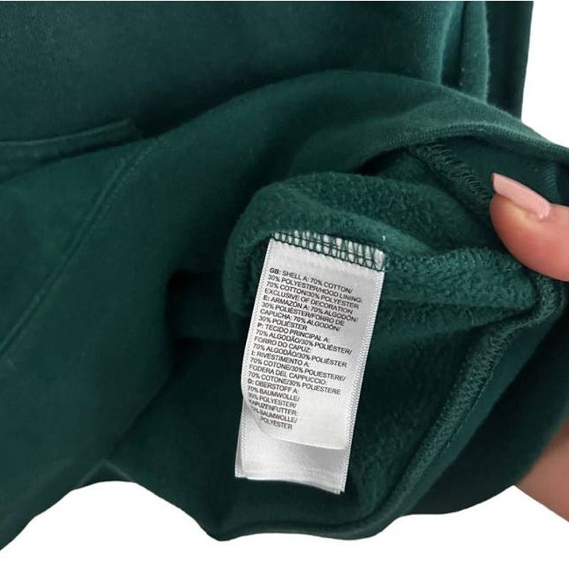 The North Face The North Face Green Gold Spell Out Hoodie Sz L Size L / US 10 / IT 46 - 4 Thumbnail