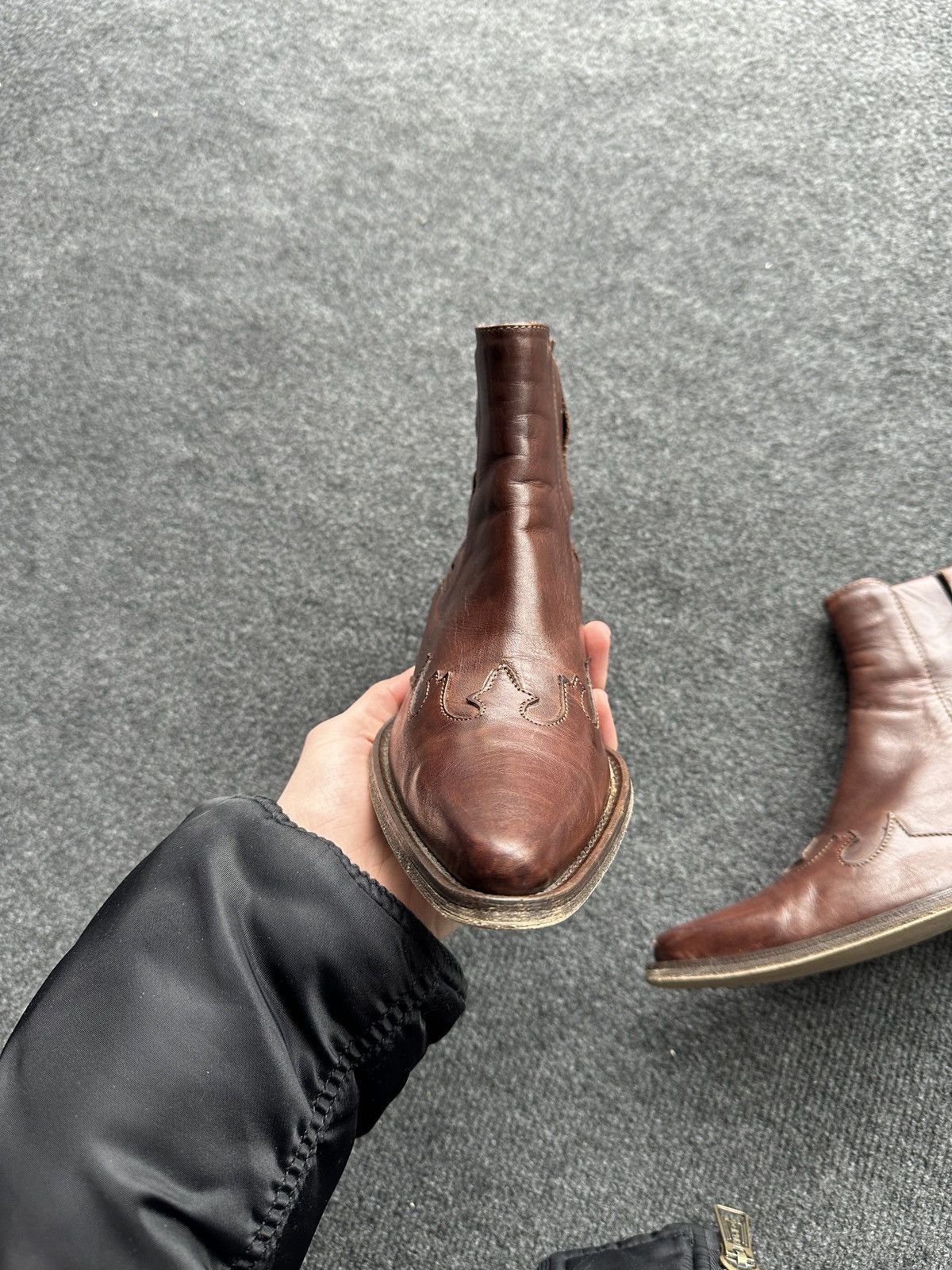 Other 🚨 WESTERN BROWN WOMEN Y2K BOOTS Y2K LEATHER SIZE 36 Size US 6 / IT 36 - 11 Thumbnail
