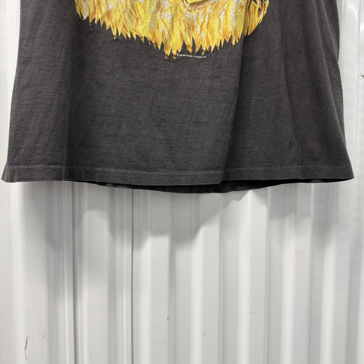 Band Tees × Iron Maiden × Vintage Vintage 90s Iron Maiden Sun Faded Black All Over Print Tee Size US XL / EU 56 / 4 - 3 Thumbnail