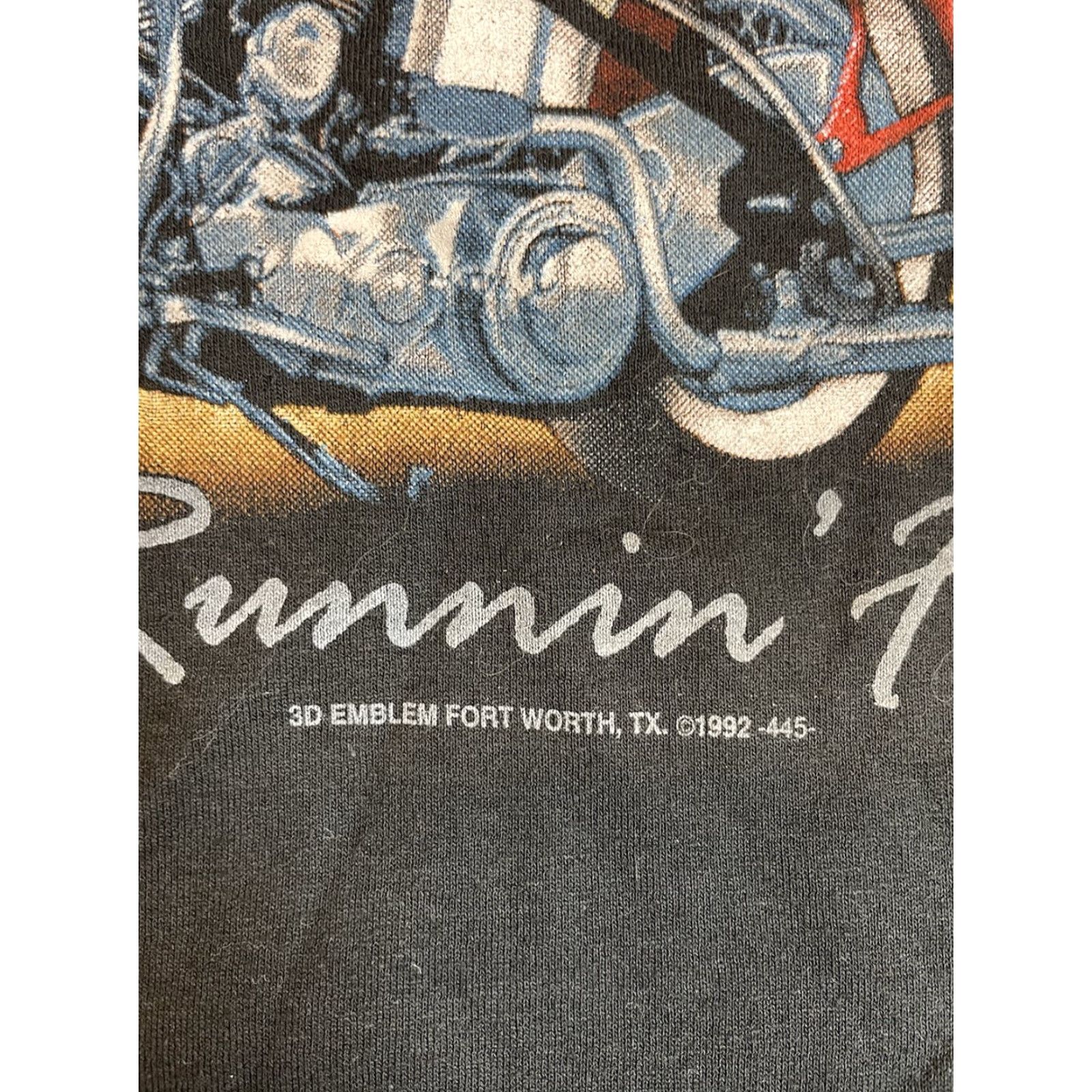 Harley Davidson VINTAGE Harley-Davidson T-Shirt Horse 3D EMBLEM 1992 Running Free Black Large Men Adult Regular Short Sleeve Crew Neck Key West Size US L / EU 52-54 / 3 - 3 Thumbnail
