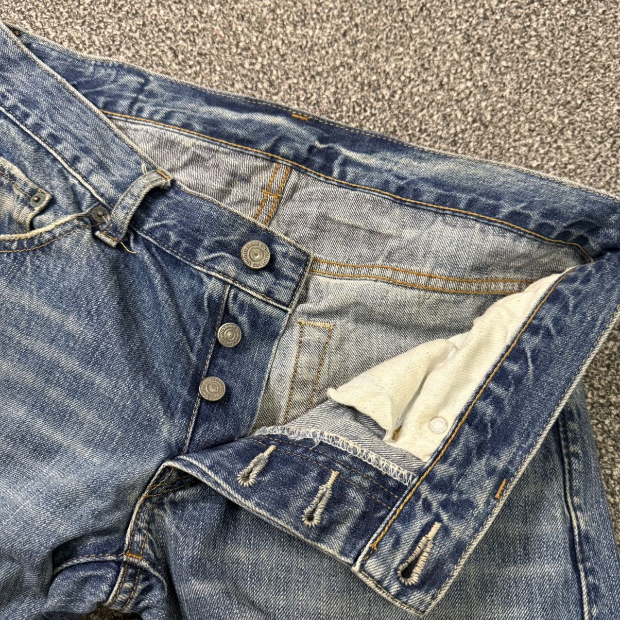 Undercover × Uniqlo 🔥🇯🇵 Vintage 90s Uniqlo Distressed Aging Wash Denim Size 32" / US 10 / IT 46 - 13 Thumbnail