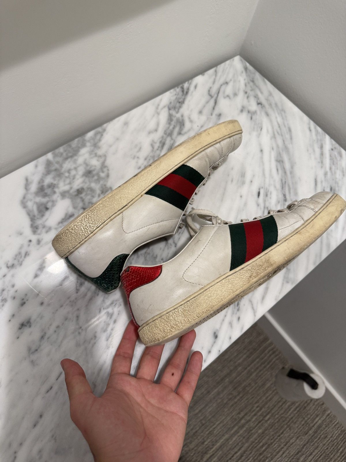 Gucci Gucci Ace Snake Sneakers Size 7 Fits 8 Size US 8 / EU 41 - 5 Thumbnail