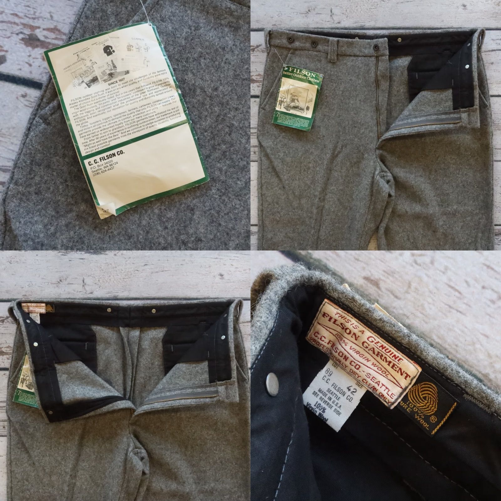 Filson VINTAGE Filson Pants 42 Virgin Wool Hunting 100% Gray Mens Dress Pants Size US 42 / EU 58 - 8 Thumbnail