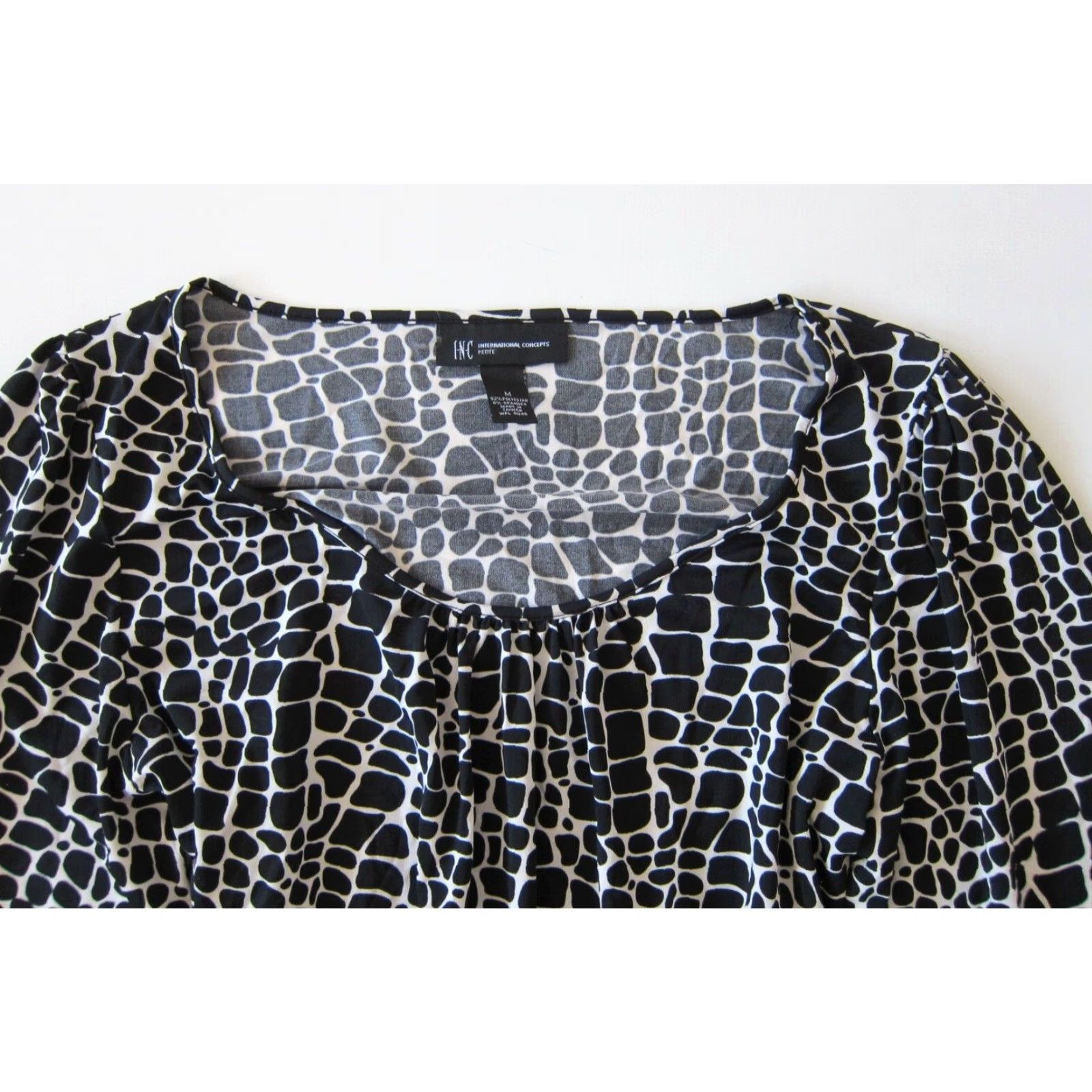 Vintage INC International Concepts Polka Dot Stretch Shift Dress PM Size M / US 6-8 / IT 42-44 - 3 Thumbnail