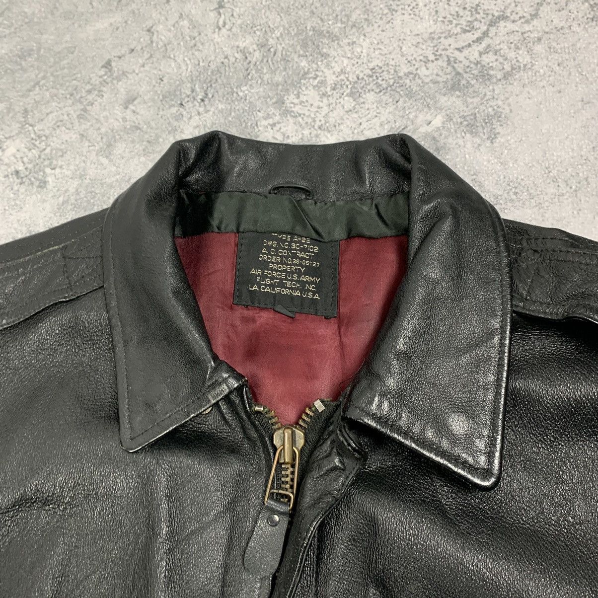 Genuine Leather Black Leather Flight Jacket Authentic Type A-2E Tech Size L Size US L / EU 52-54 / 3 - 4 Thumbnail