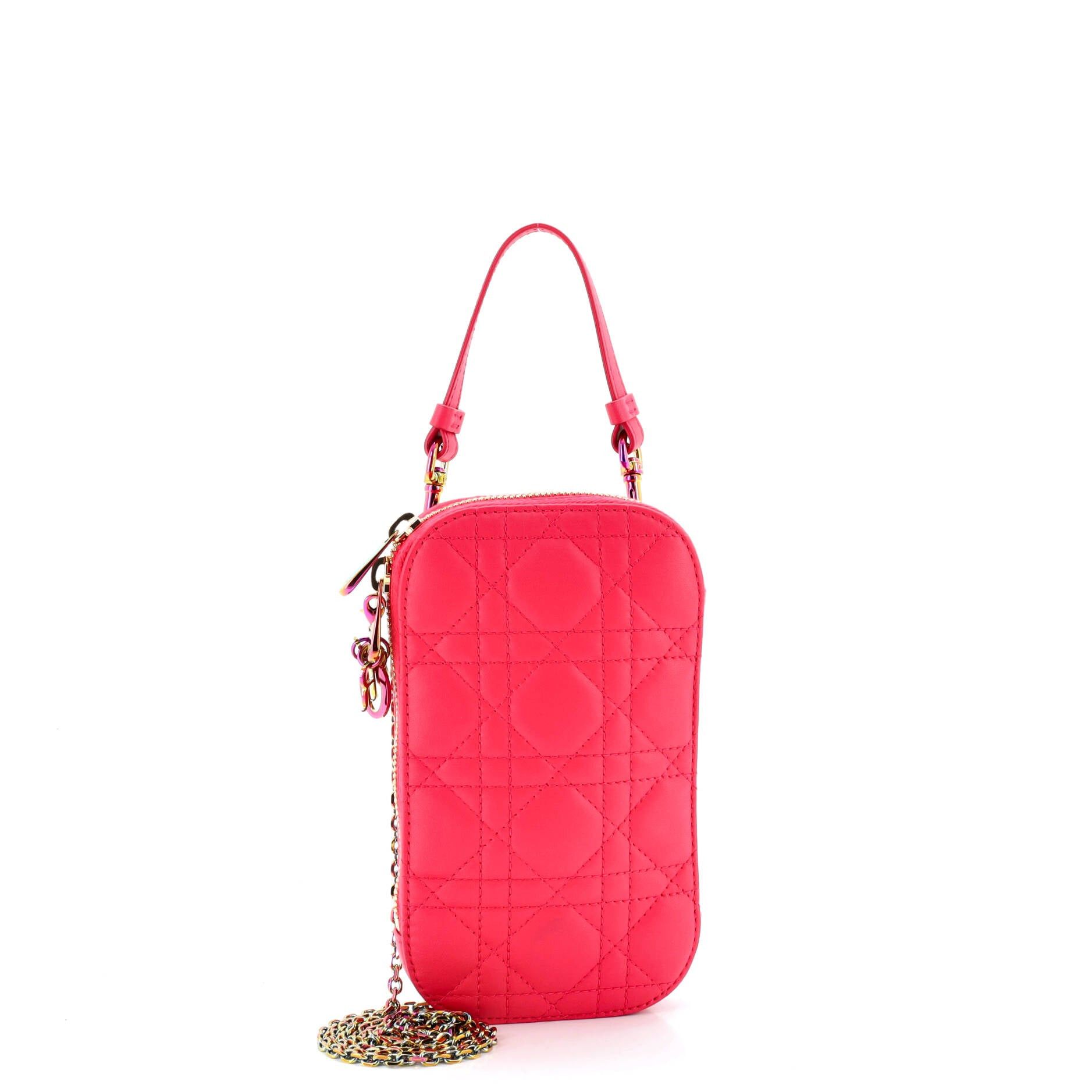 Dior Lady Dior Phone Holder on Chain Size ONE SIZE - 1 Thumbnail