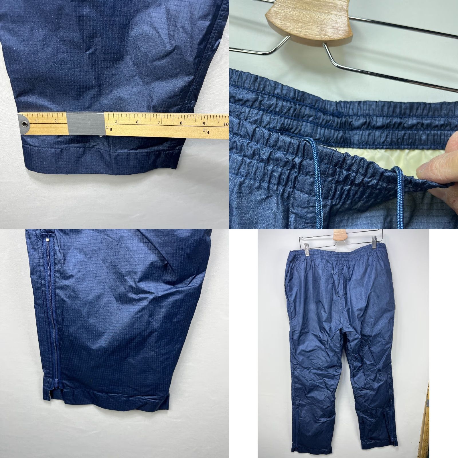 Asics VINTAGE Asics Tiger Windbreaker Pants XL Blues 90s Track Pants Men - Activewear Swishy Lined Parachute Gore-Tex Size US 36 / EU 52 - 8 Thumbnail