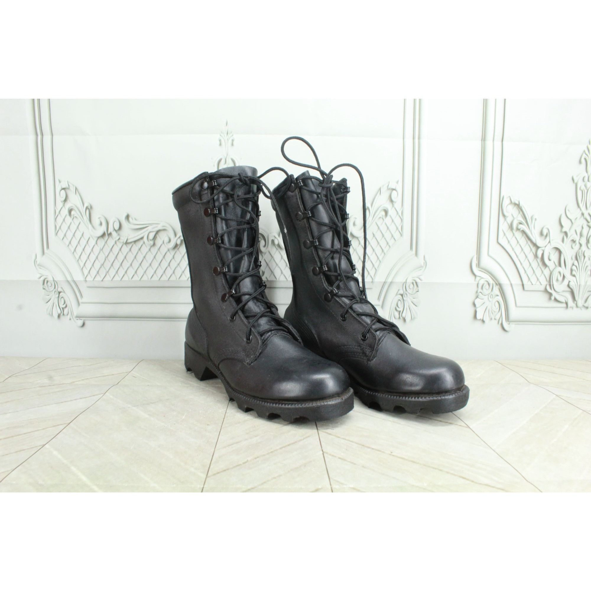 Other Ro-Search Black Leather Lace Up Round Toe Combat Boots Size US 6 / IT 36 - 3 Thumbnail
