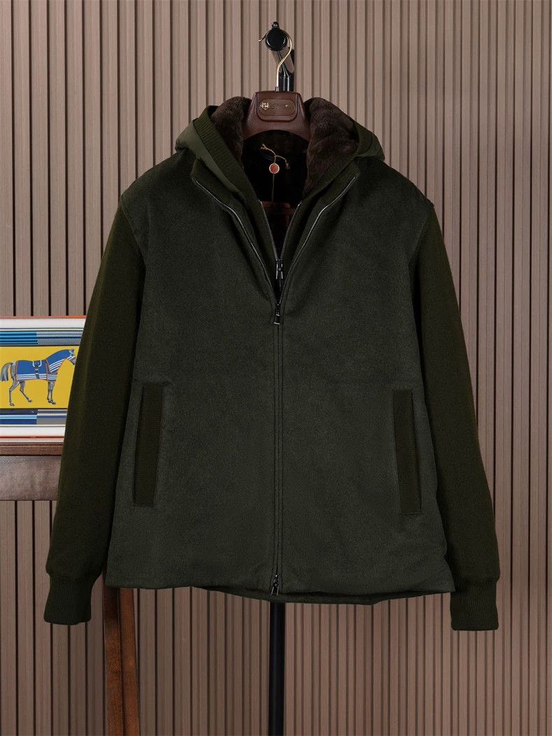 Loro Piana Loro Piana Hooded Fur Lined Jacket Size US XL / EU 56 / 4 - 1 Thumbnail