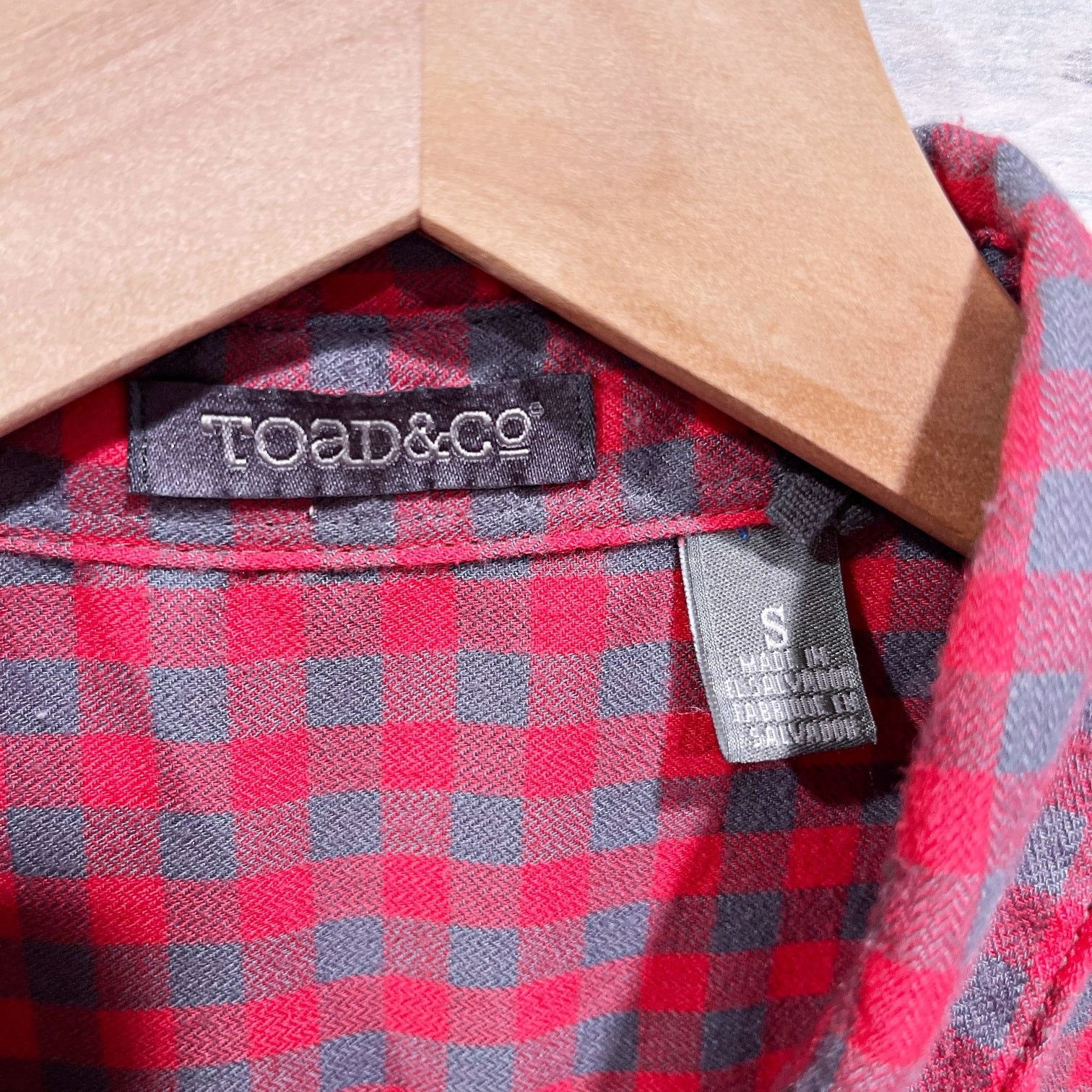 Other Horny Toad & Co Flannel Shirt Red Gray Gingham Womens S Size S / US 4 / IT 40 - 6 Thumbnail
