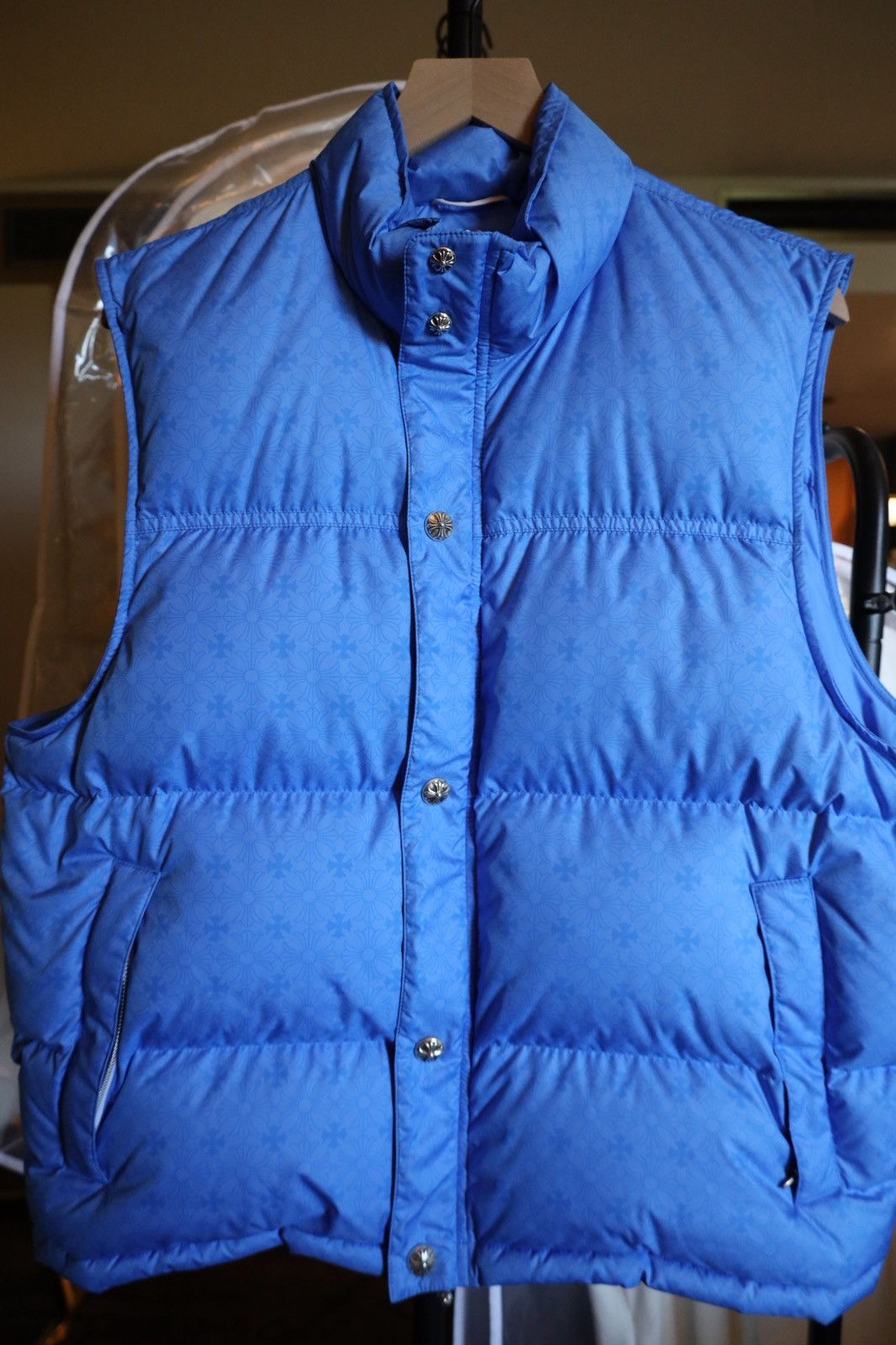 Chrome Hearts Chrome Hearts Blue Down Vest - Size M Size US M / EU 48-50 / 2 - 1 Thumbnail