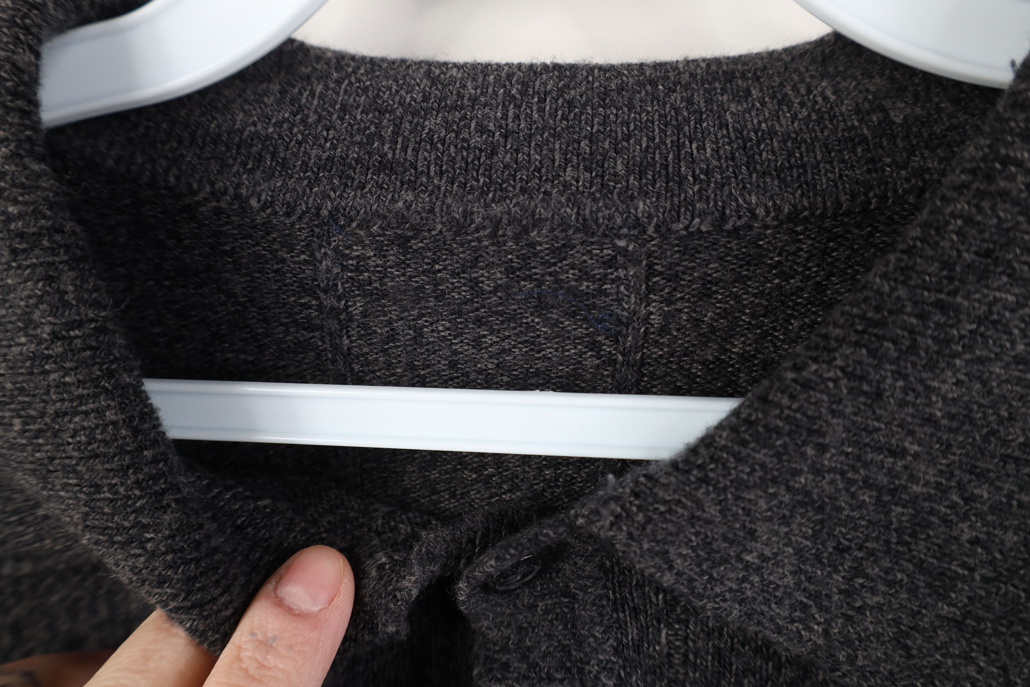 Vintage Vintage 90s Streetwear Knit Collared Sweater Gray Checkered Size US M / EU 48-50 / 2 - 5 Thumbnail